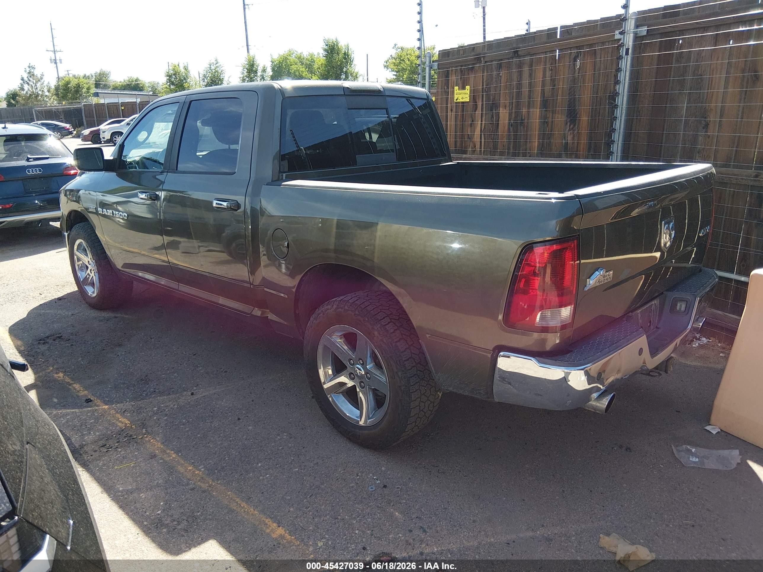 2012 Ram 1500 Slt Green vin: 1C6RD7LT1CS290775