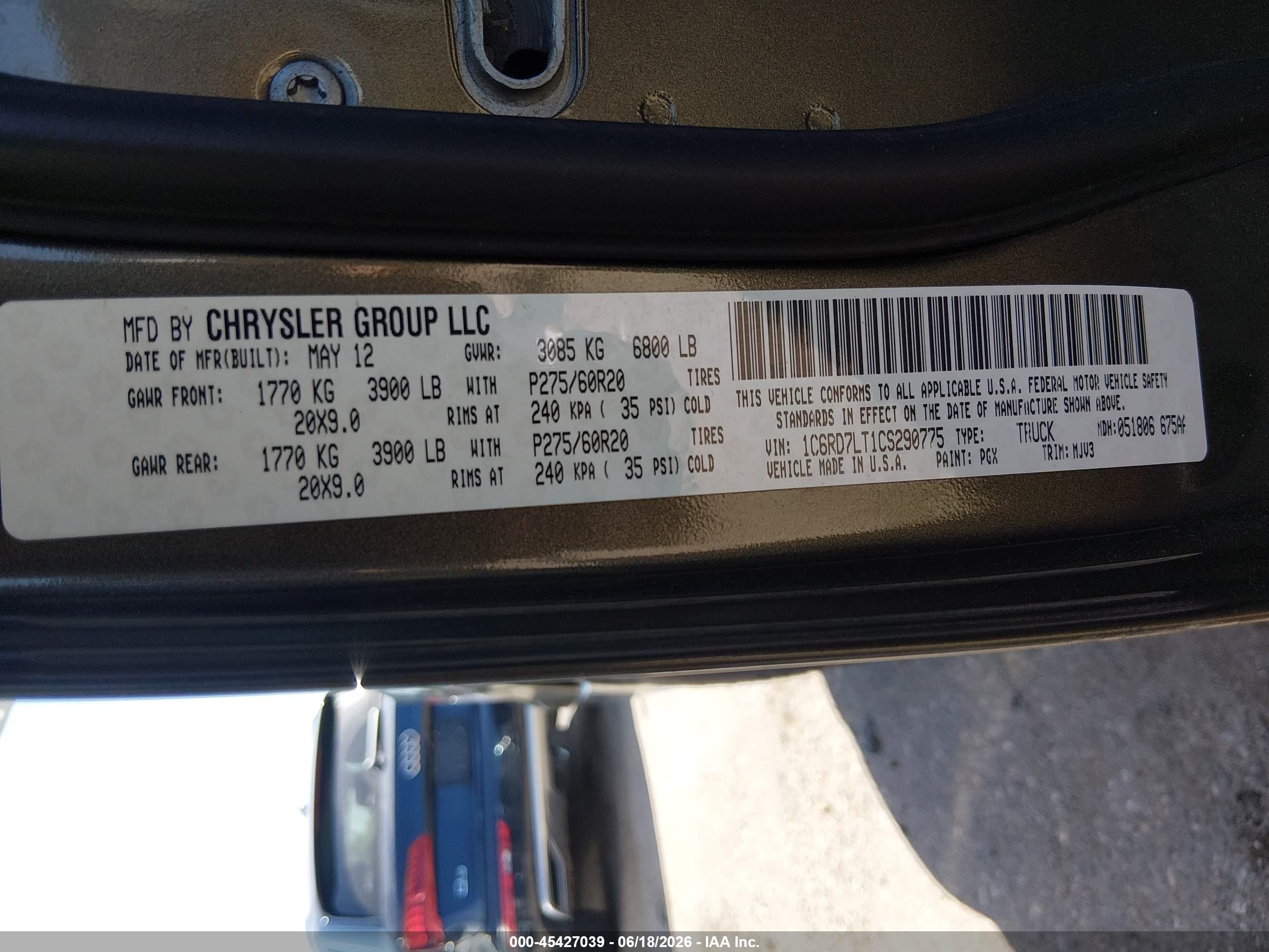 2012 Ram 1500 Slt Green vin: 1C6RD7LT1CS290775