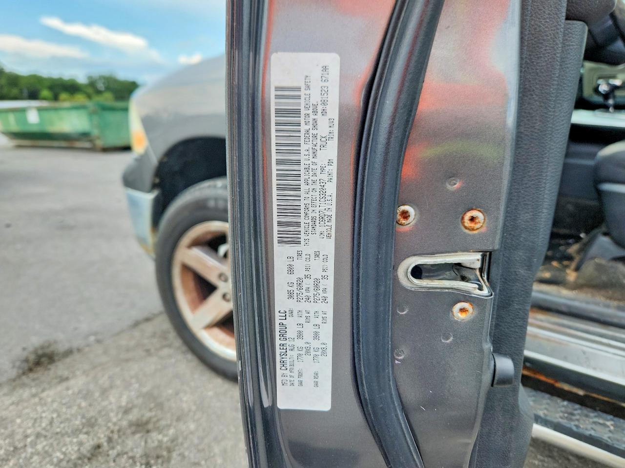 2012 Dodge Ram 1500 Slt Серый vin: 1C6RD7LT1CS320437