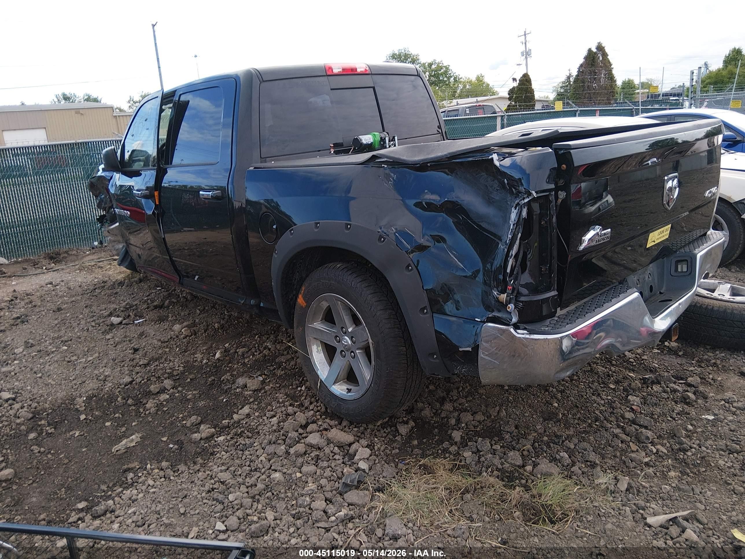 2012 Ram 1500 Slt Черный vin: 1C6RD7LT2CS161007