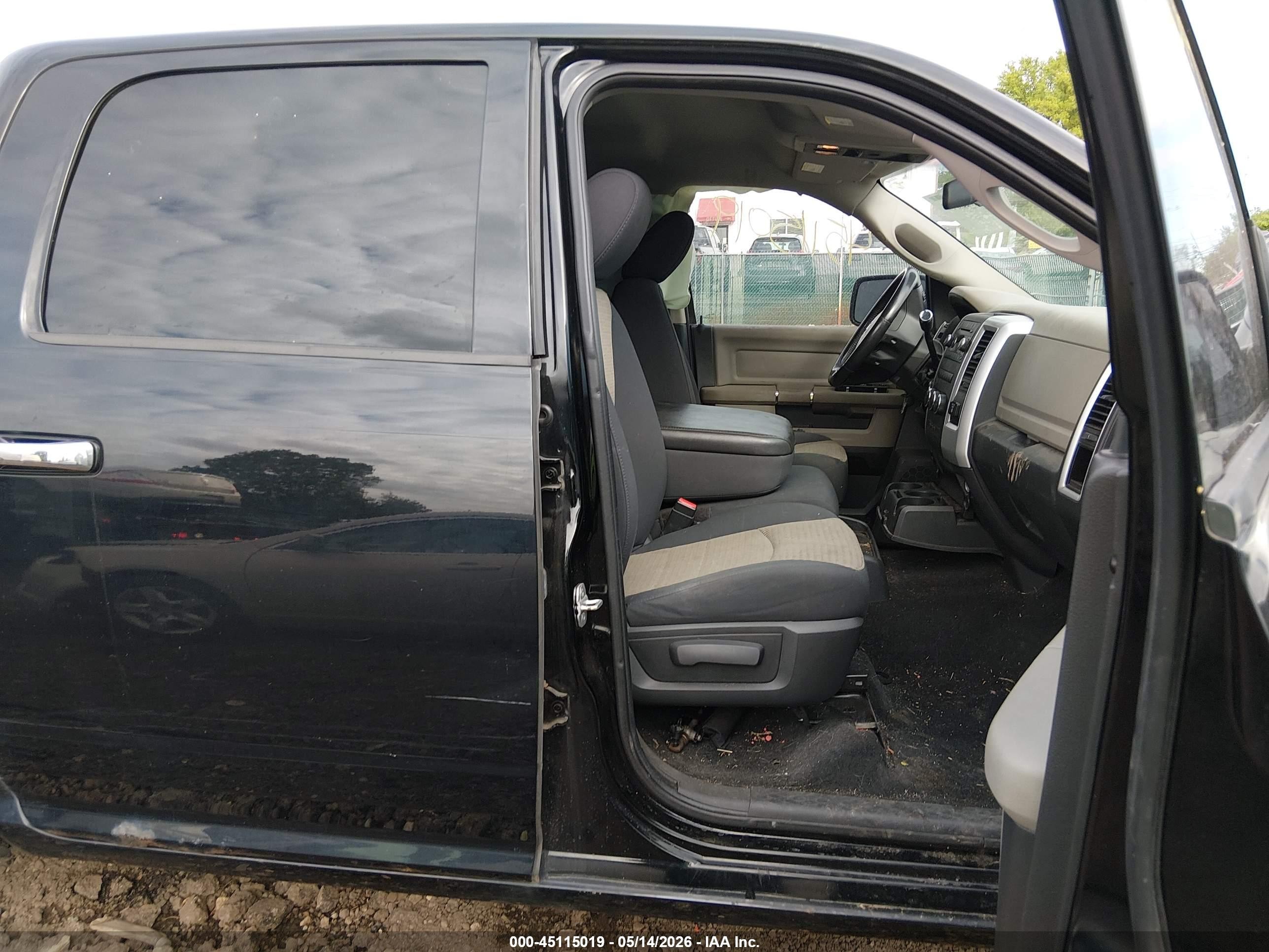 2012 Ram 1500 Slt Черный vin: 1C6RD7LT2CS161007