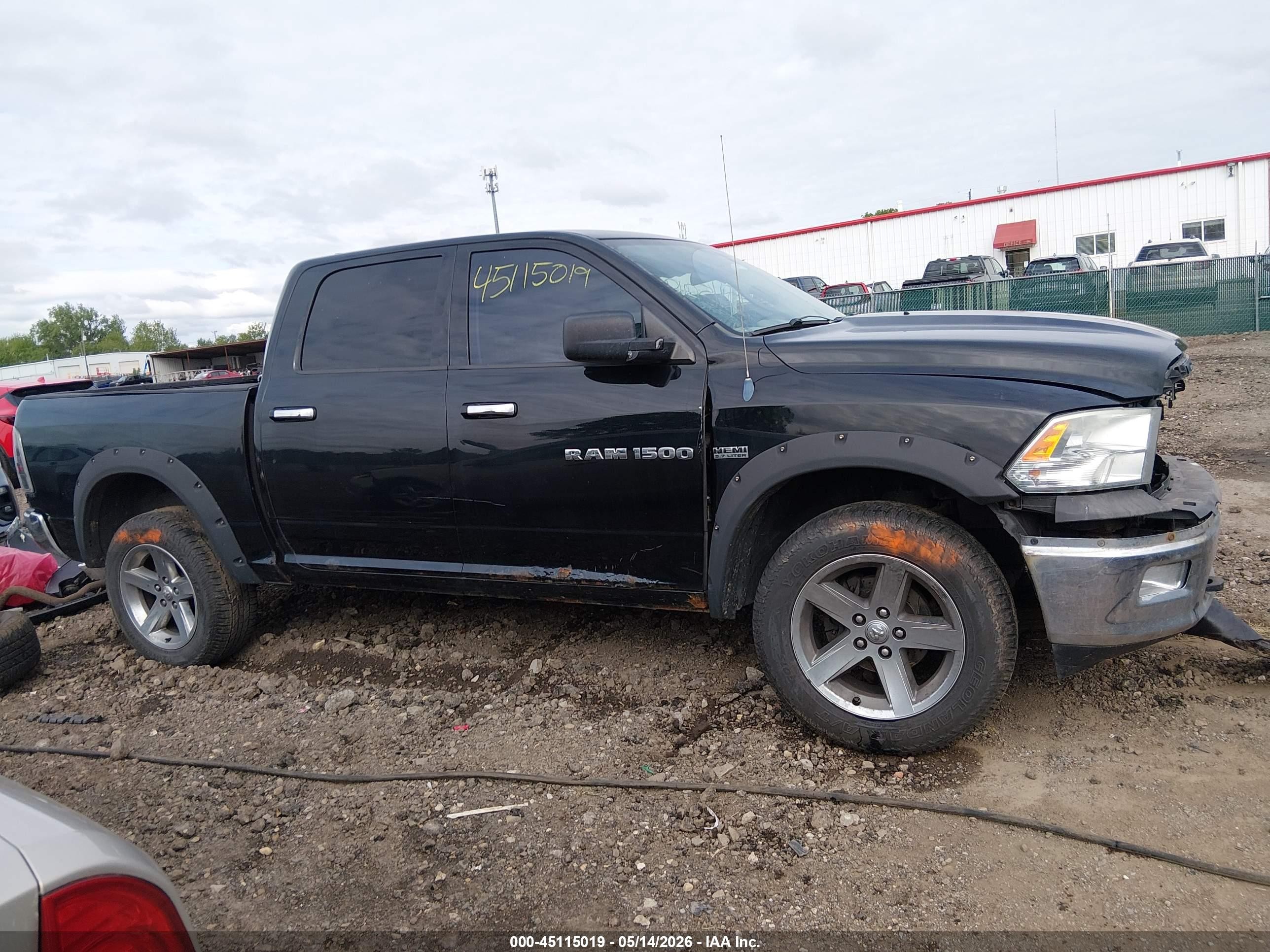2012 Ram 1500 Slt Черный vin: 1C6RD7LT2CS161007