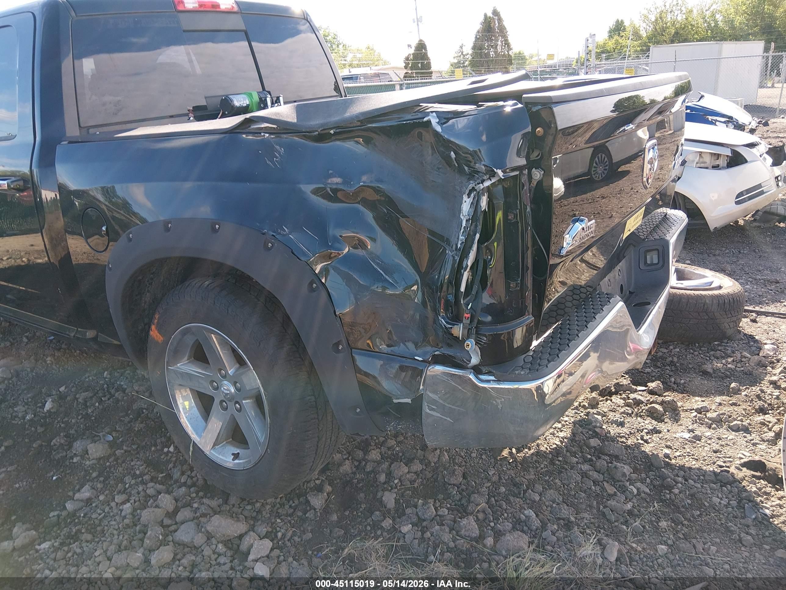 2012 Ram 1500 Slt Черный vin: 1C6RD7LT2CS161007