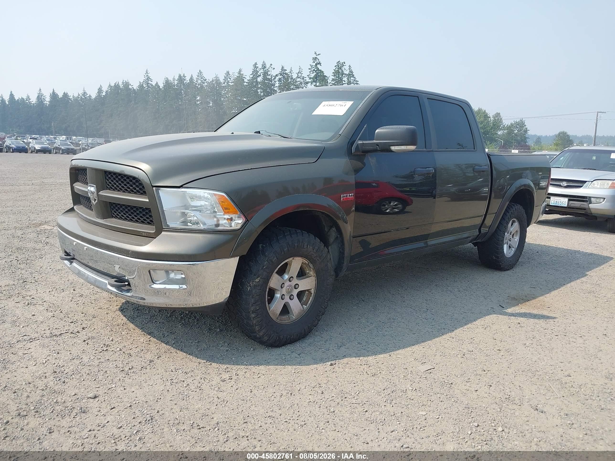 2012 Dodge Ram 1500 Slt Green vin: 1C6RD7LT2CS176512