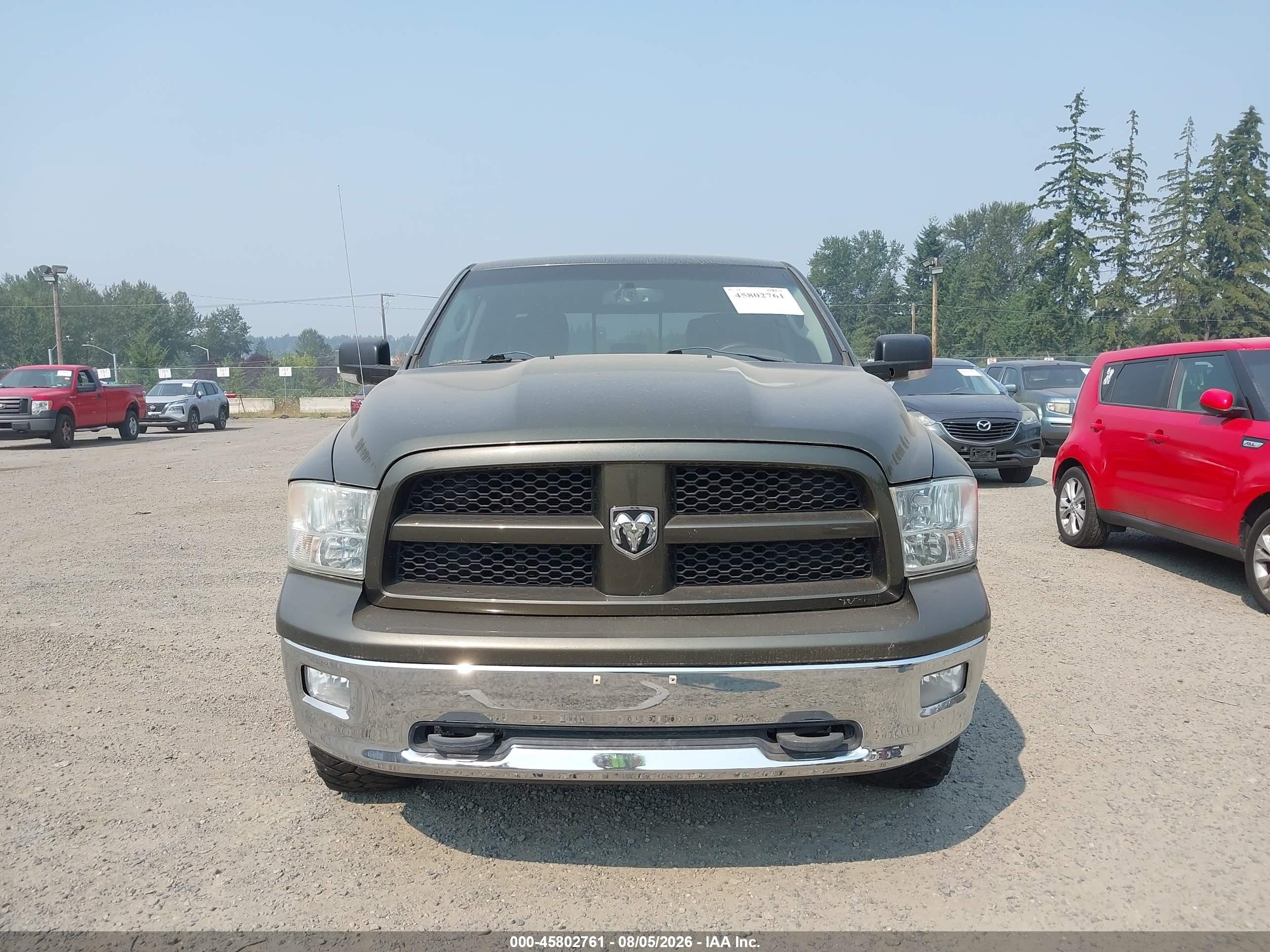 2012 Dodge Ram 1500 Slt Green vin: 1C6RD7LT2CS176512