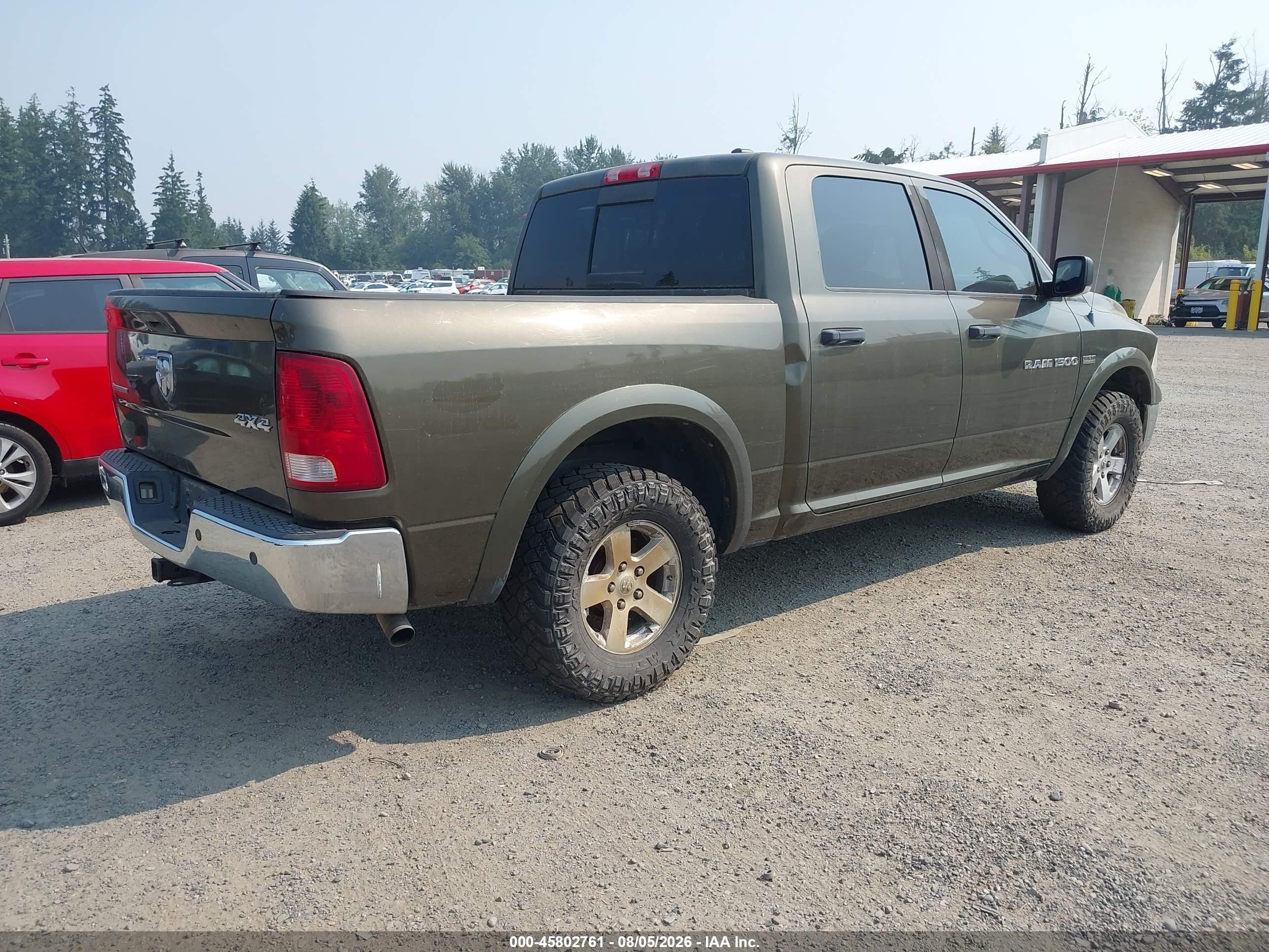 2012 Dodge Ram 1500 Slt Green vin: 1C6RD7LT2CS176512