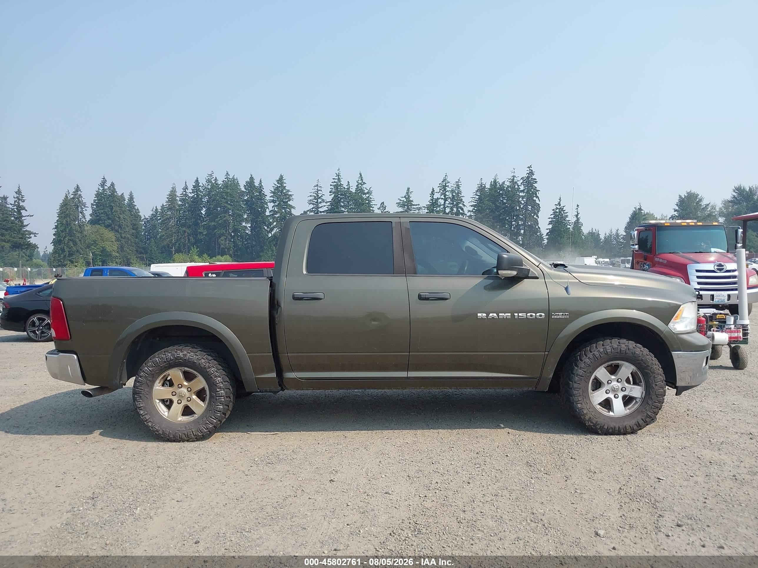 2012 Dodge Ram 1500 Slt Green vin: 1C6RD7LT2CS176512