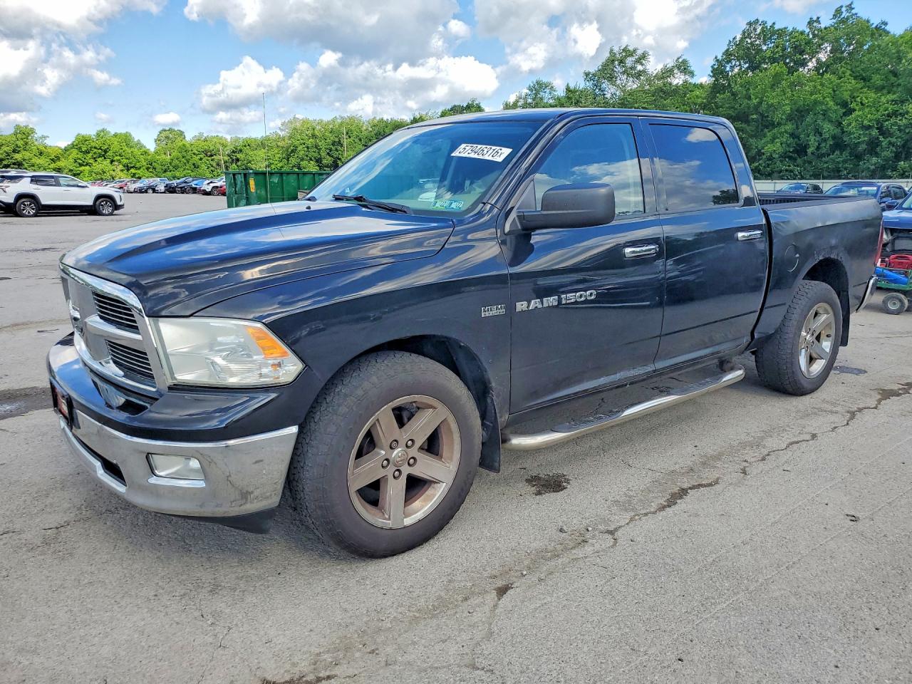 2012 Dodge Ram 1500 Slt Black vin: 1C6RD7LT3CS171710