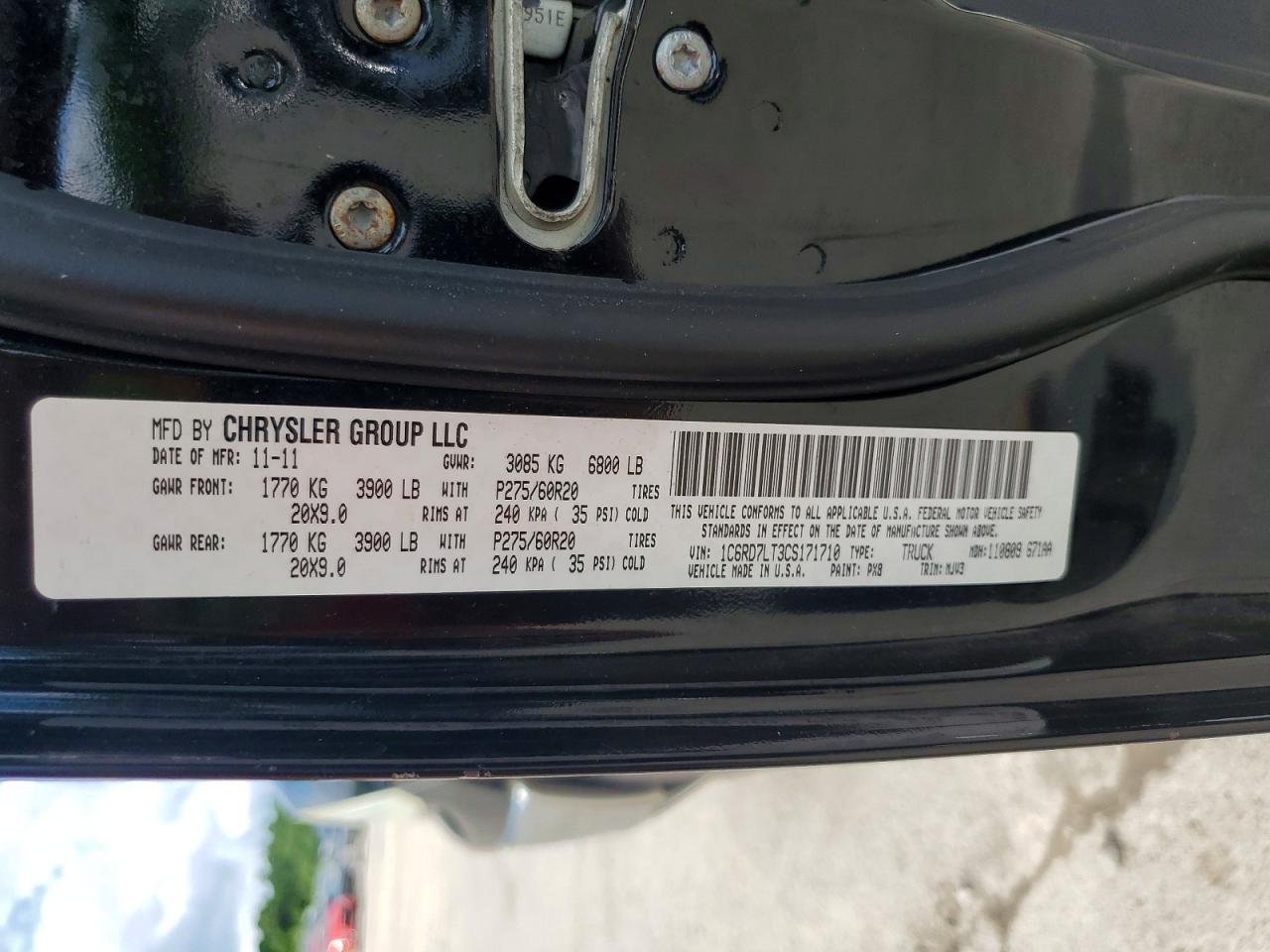 2012 Dodge Ram 1500 Slt Черный vin: 1C6RD7LT3CS171710