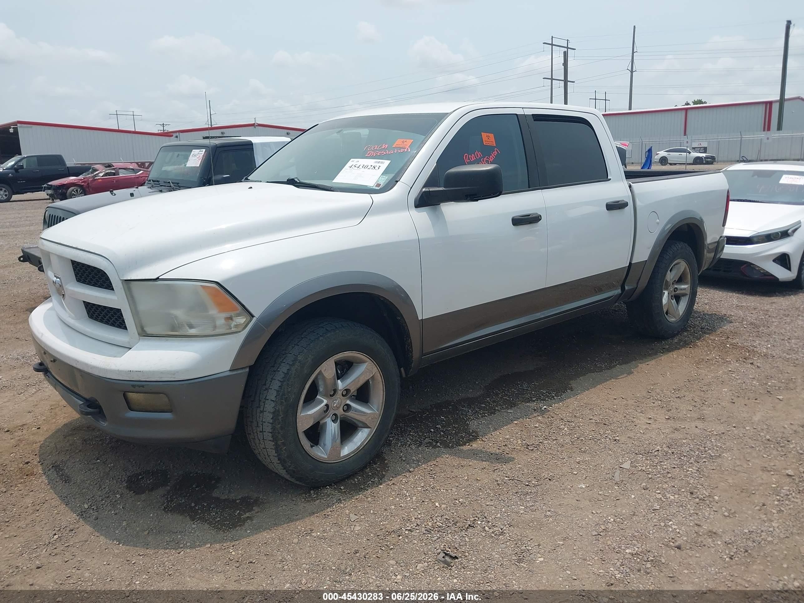 2012 Ram 1500 Outdoorsman White vin: 1C6RD7LT3CS209937