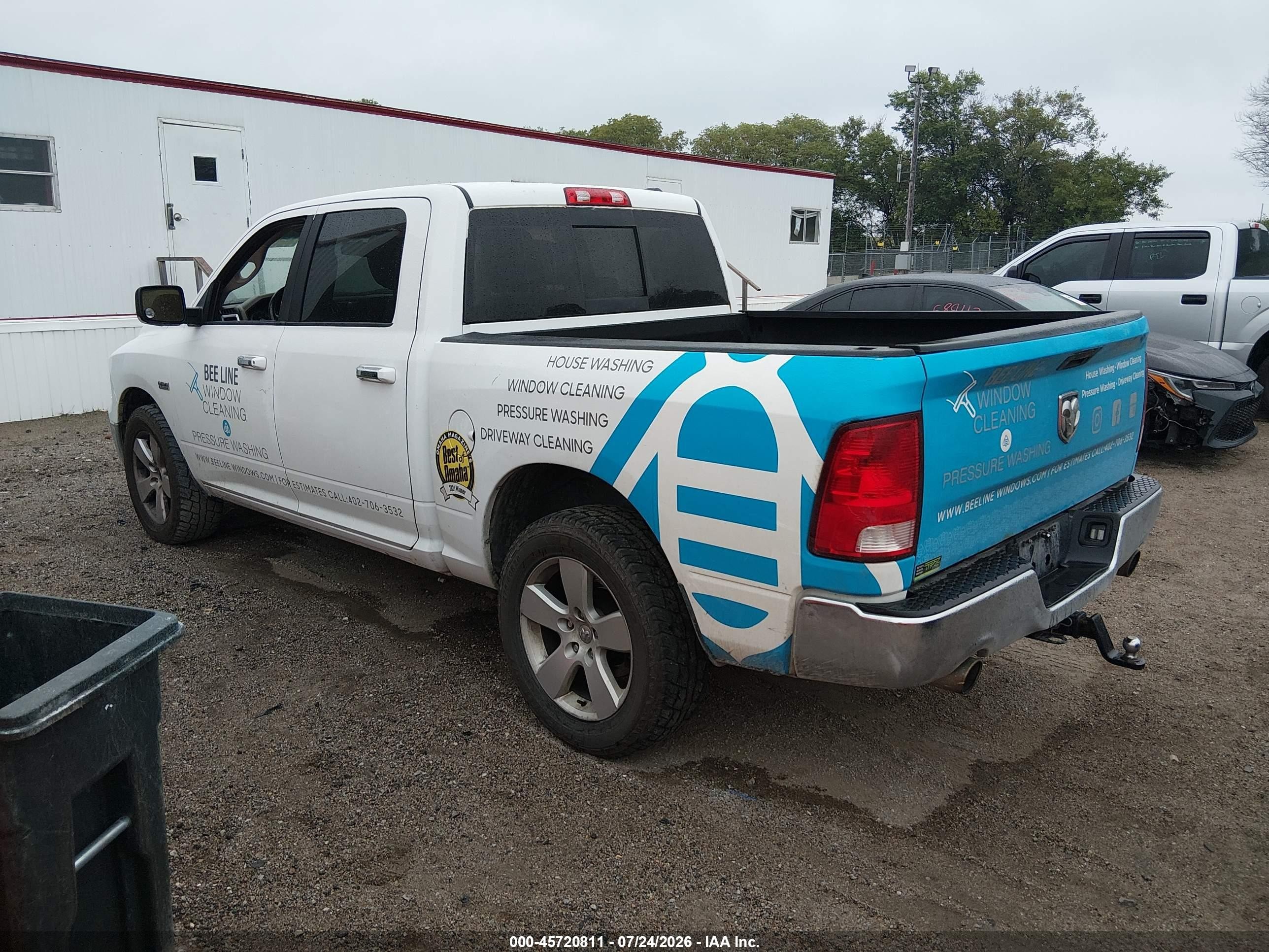 2012 Ram 1500 Big Horn White vin: 1C6RD7LT3CS276683