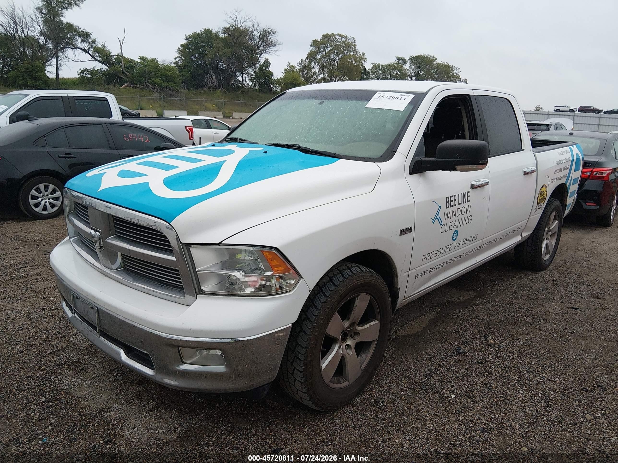 2012 Ram 1500 Big Horn White vin: 1C6RD7LT3CS276683