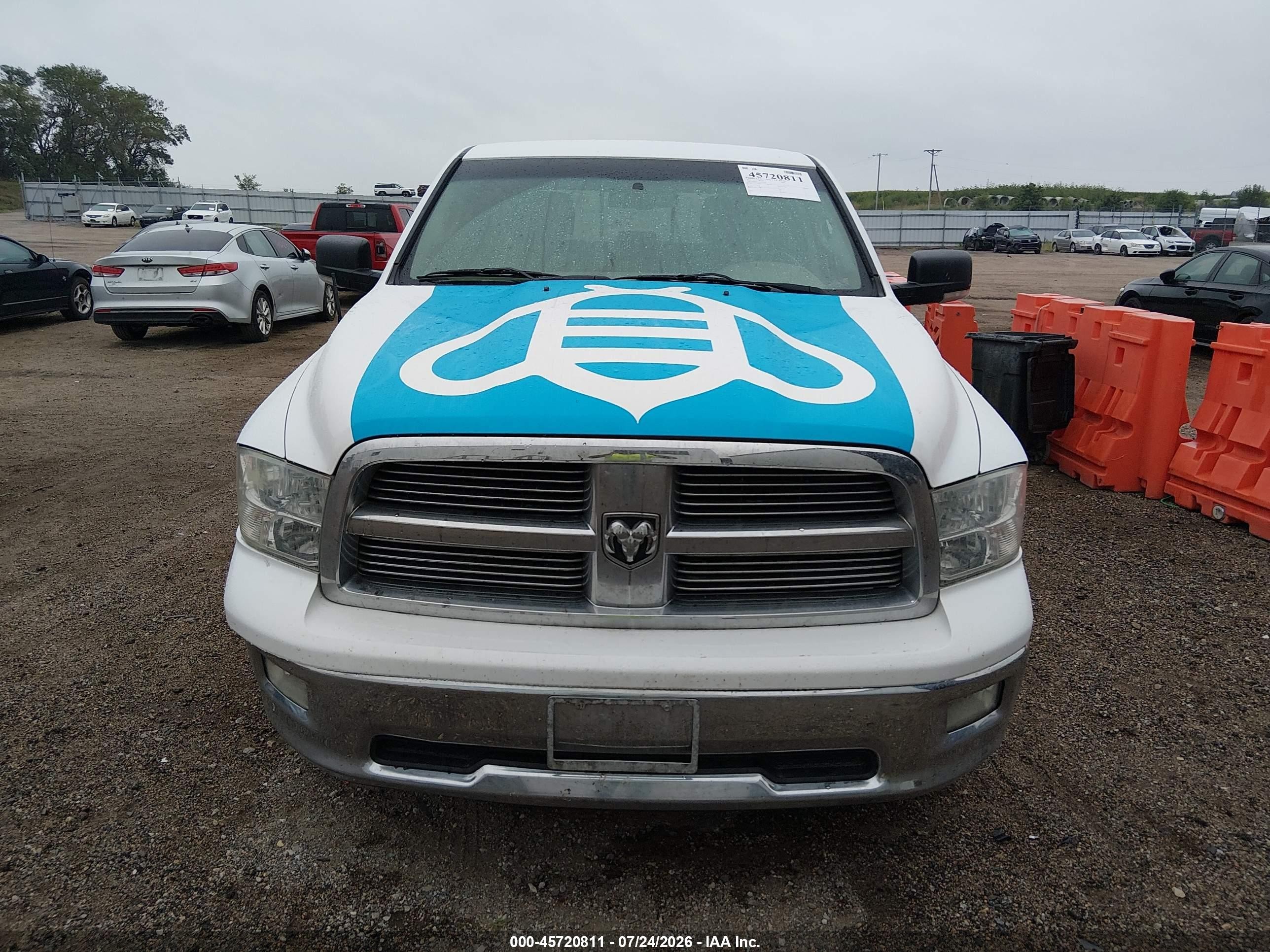 2012 Ram 1500 Big Horn White vin: 1C6RD7LT3CS276683