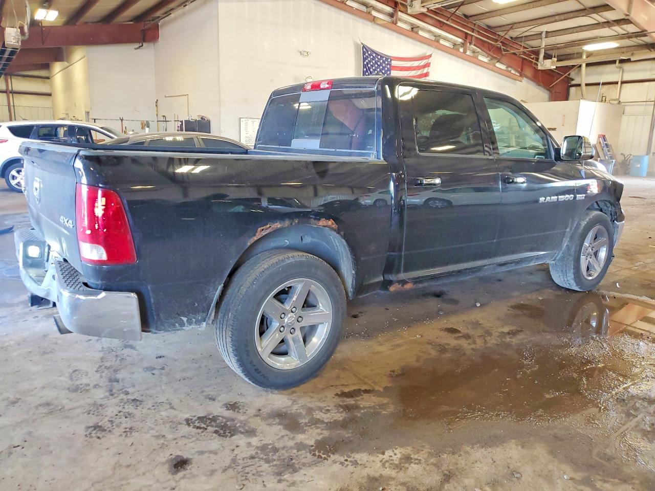 2012 Dodge Ram 1500 Slt Black vin: 1C6RD7LT4CS135296