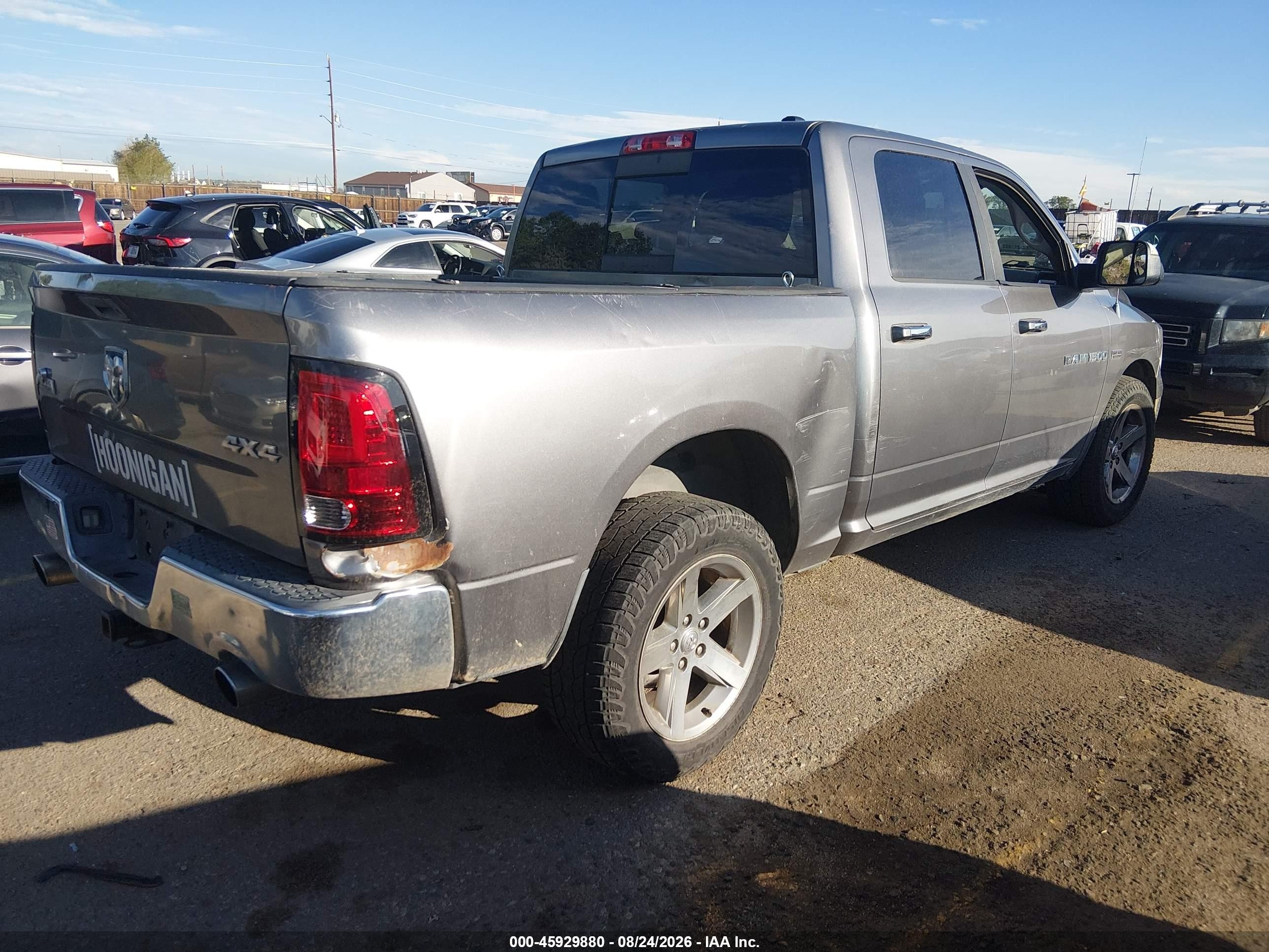 2012 Ram 1500 Slt Gray vin: 1C6RD7LT4CS153913