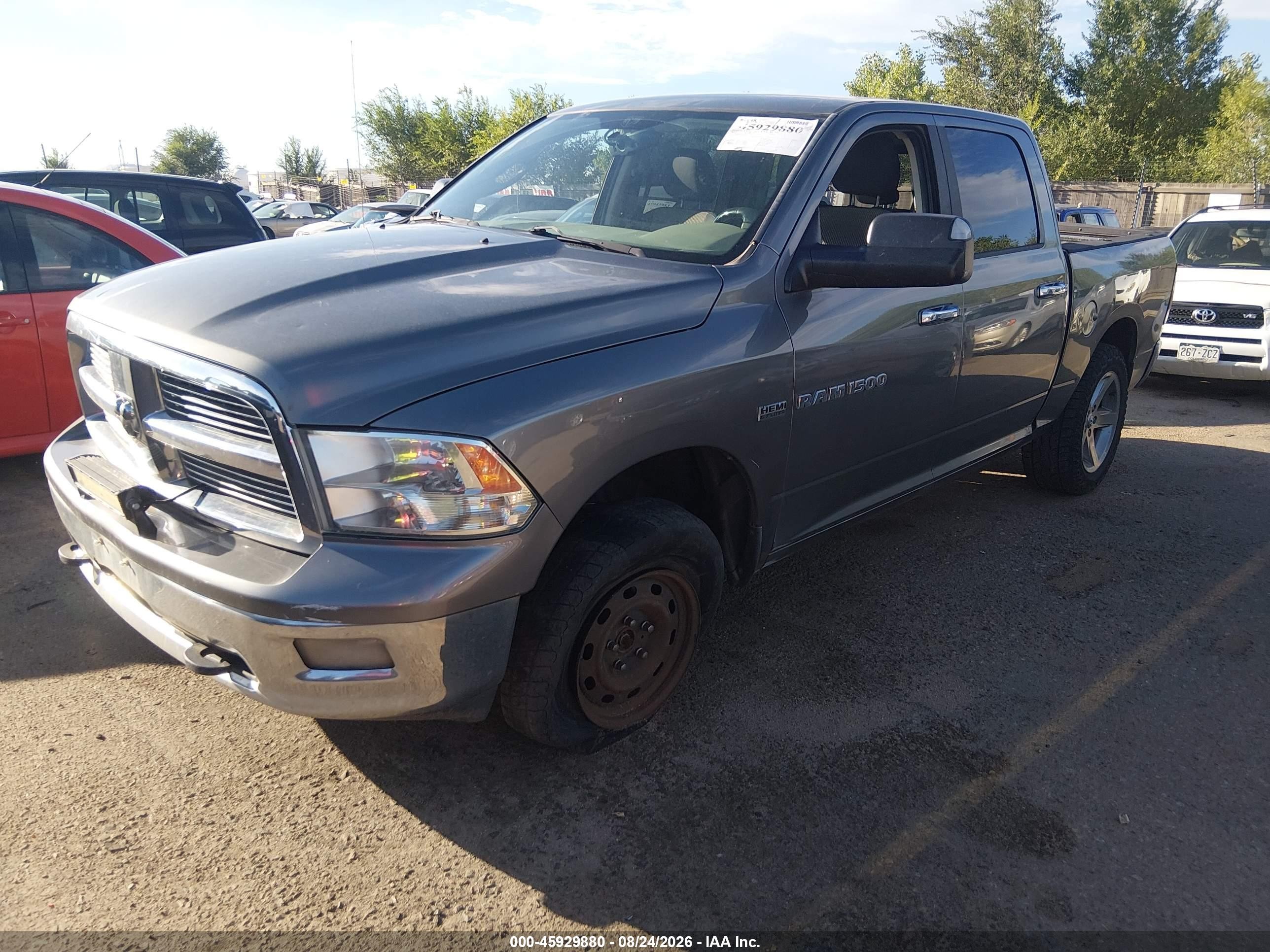 2012 Ram 1500 Slt Gray vin: 1C6RD7LT4CS153913