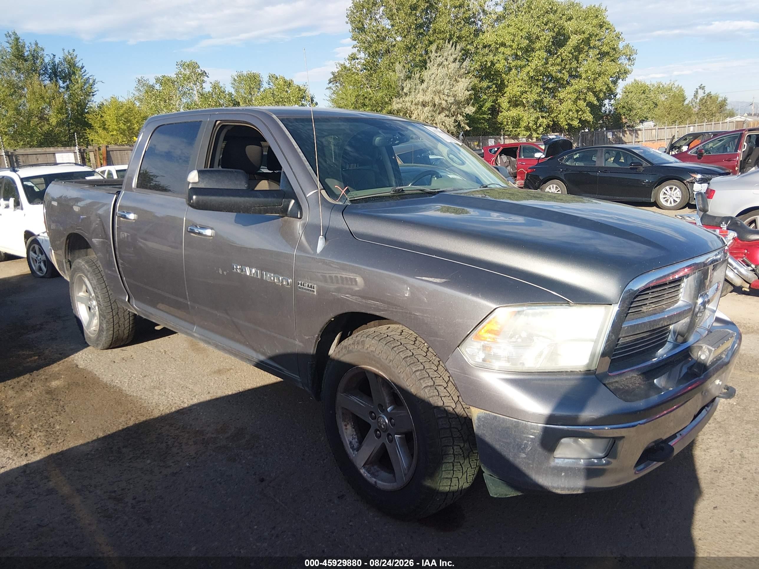 2012 Ram 1500 Slt Gray vin: 1C6RD7LT4CS153913
