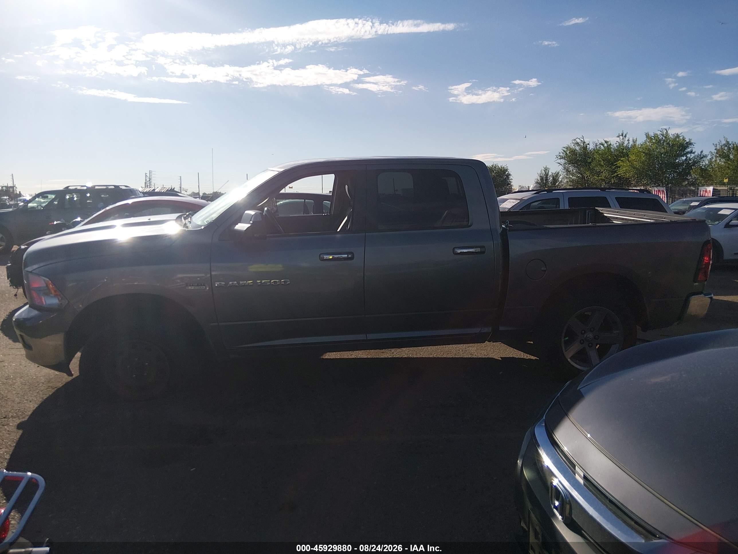 2012 Ram 1500 Slt Gray vin: 1C6RD7LT4CS153913