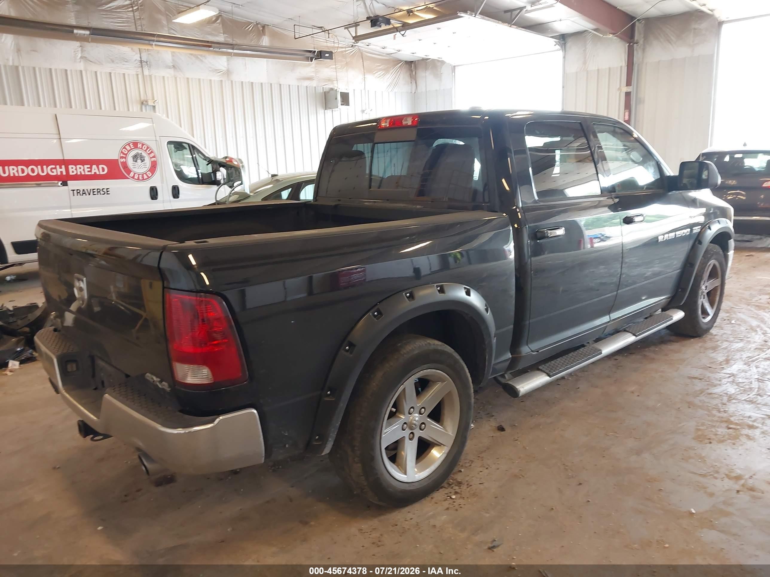 2012 Ram 1500 Big Horn Черный vin: 1C6RD7LT4CS263649