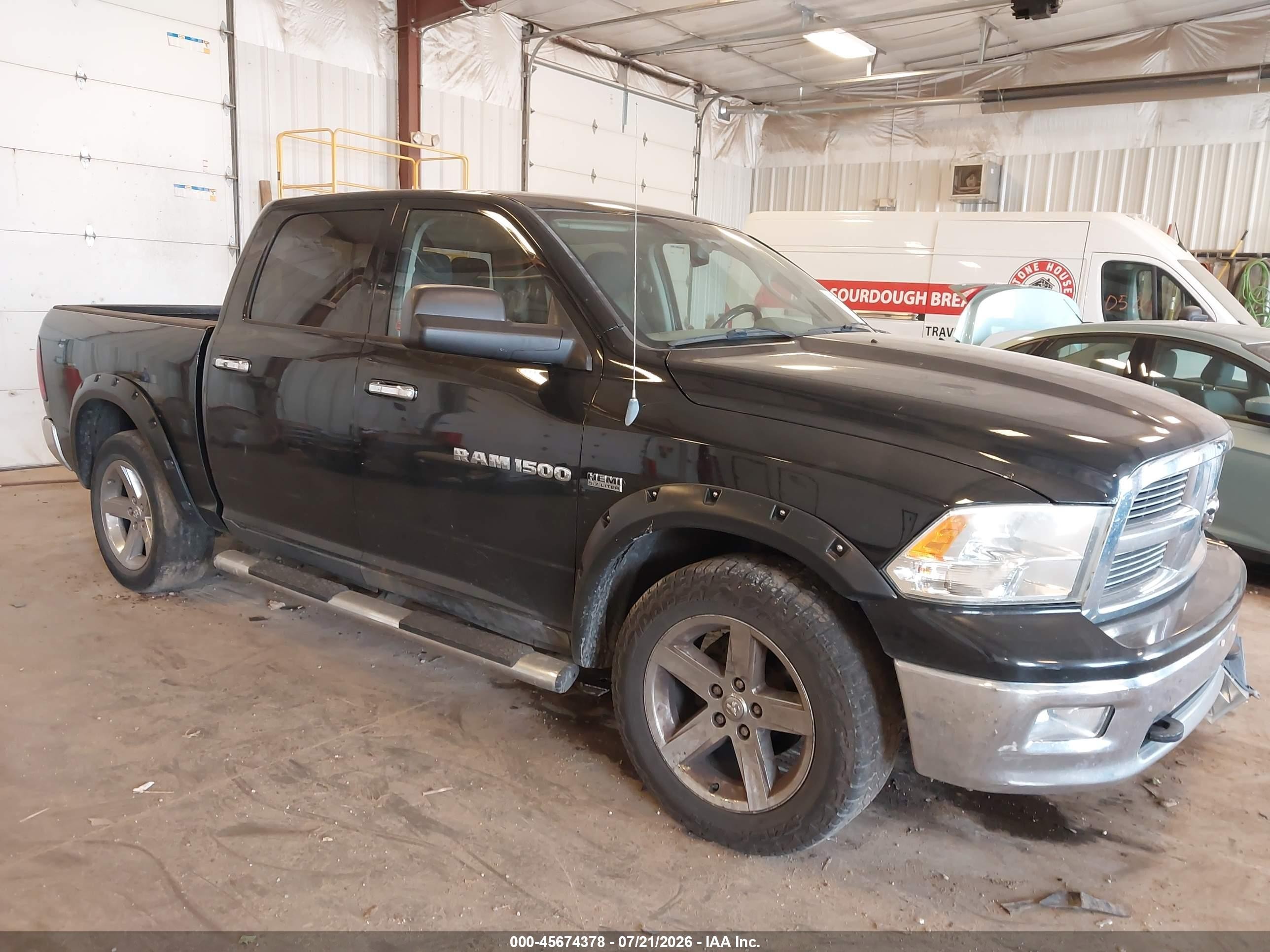 2012 Ram 1500 Big Horn Black vin: 1C6RD7LT4CS263649