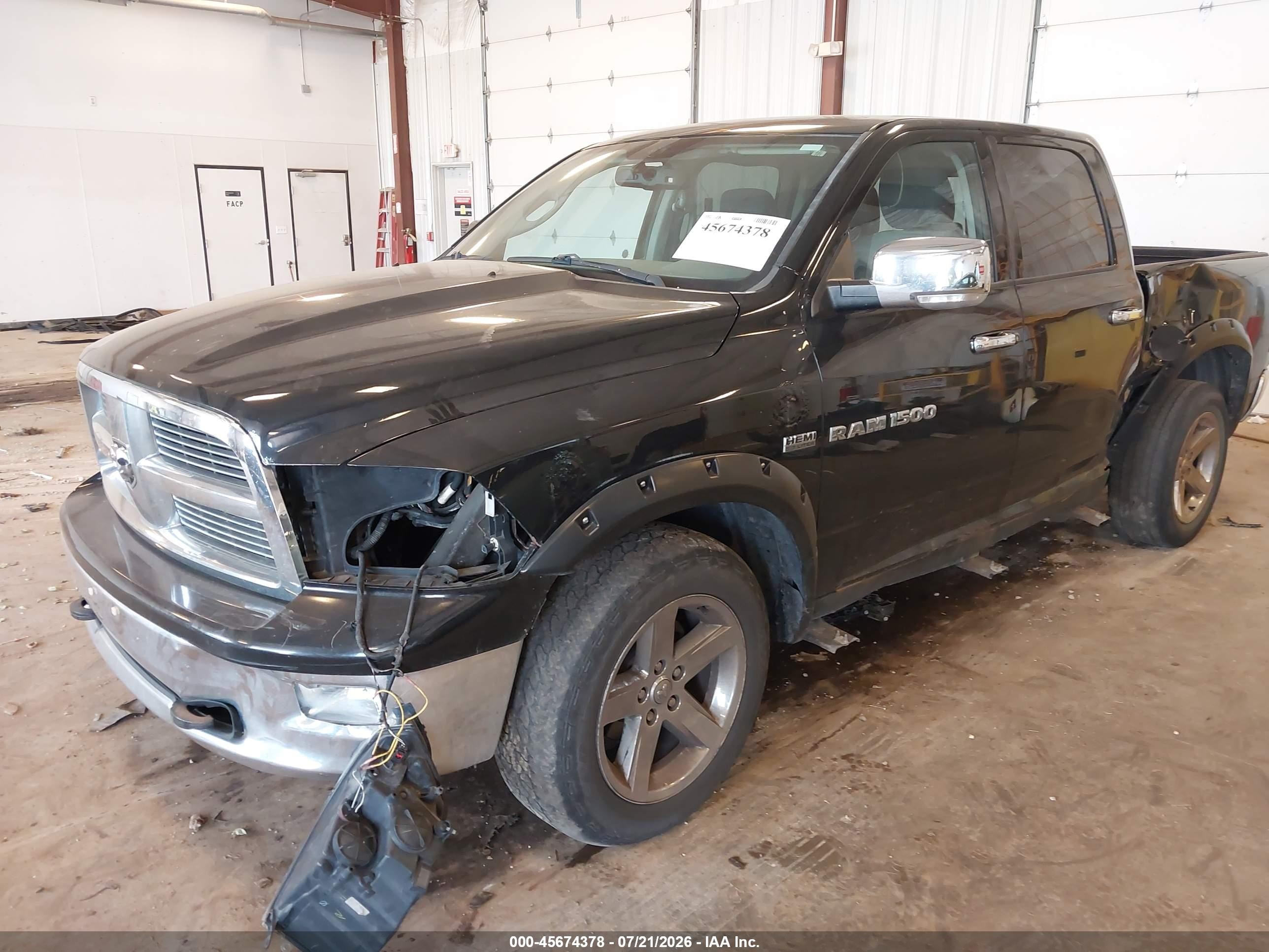 2012 Ram 1500 Big Horn Черный vin: 1C6RD7LT4CS263649