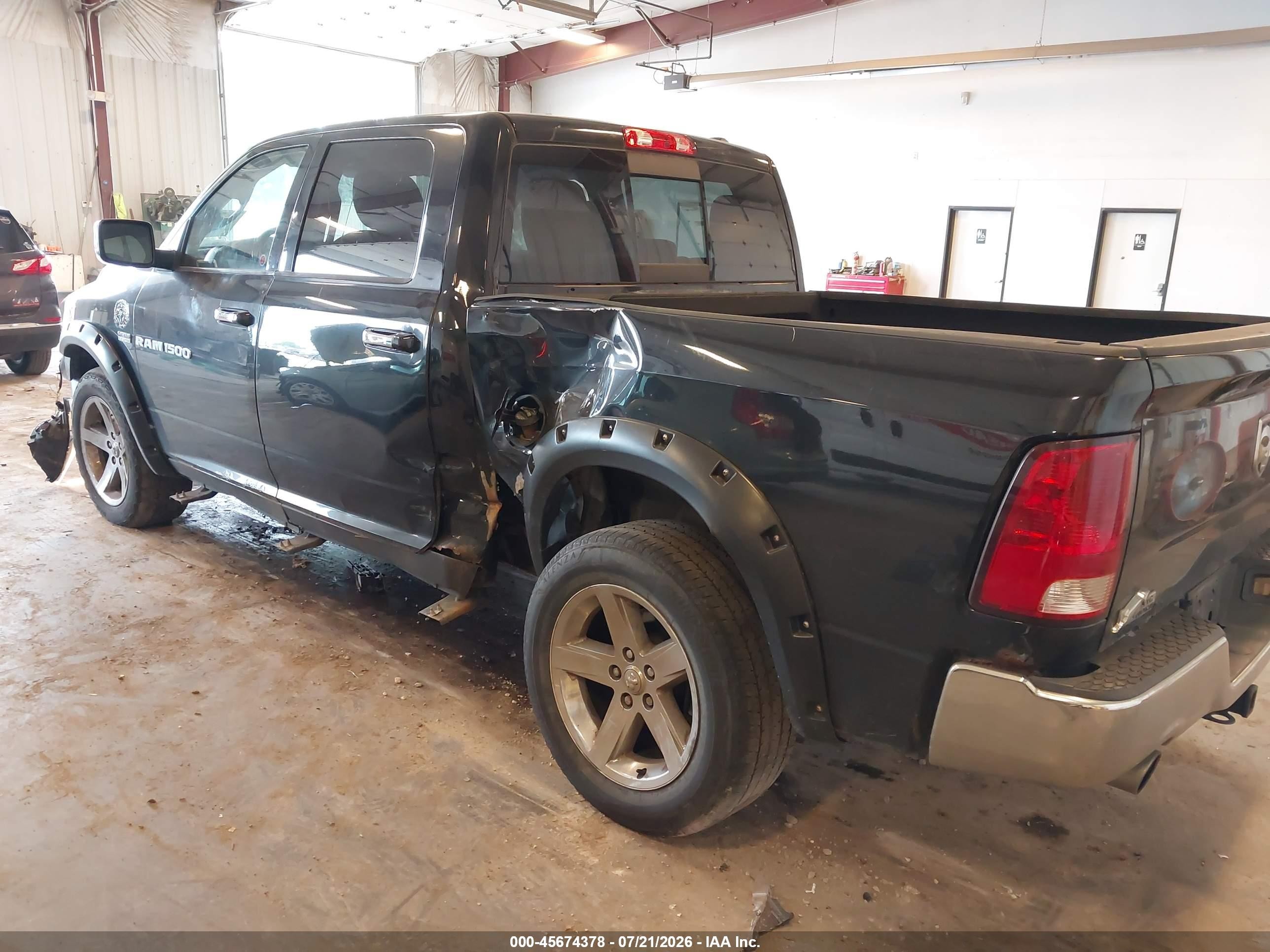 2012 Ram 1500 Big Horn Черный vin: 1C6RD7LT4CS263649