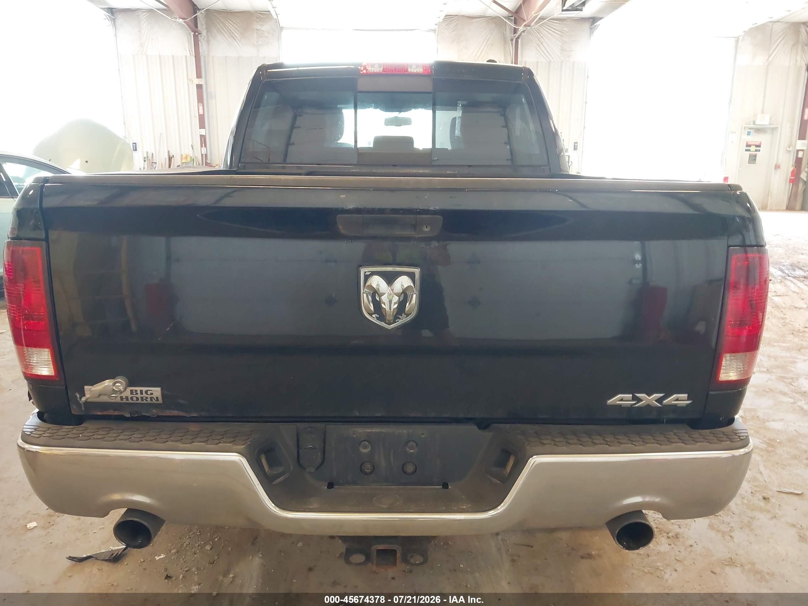 2012 Ram 1500 Big Horn Черный vin: 1C6RD7LT4CS263649