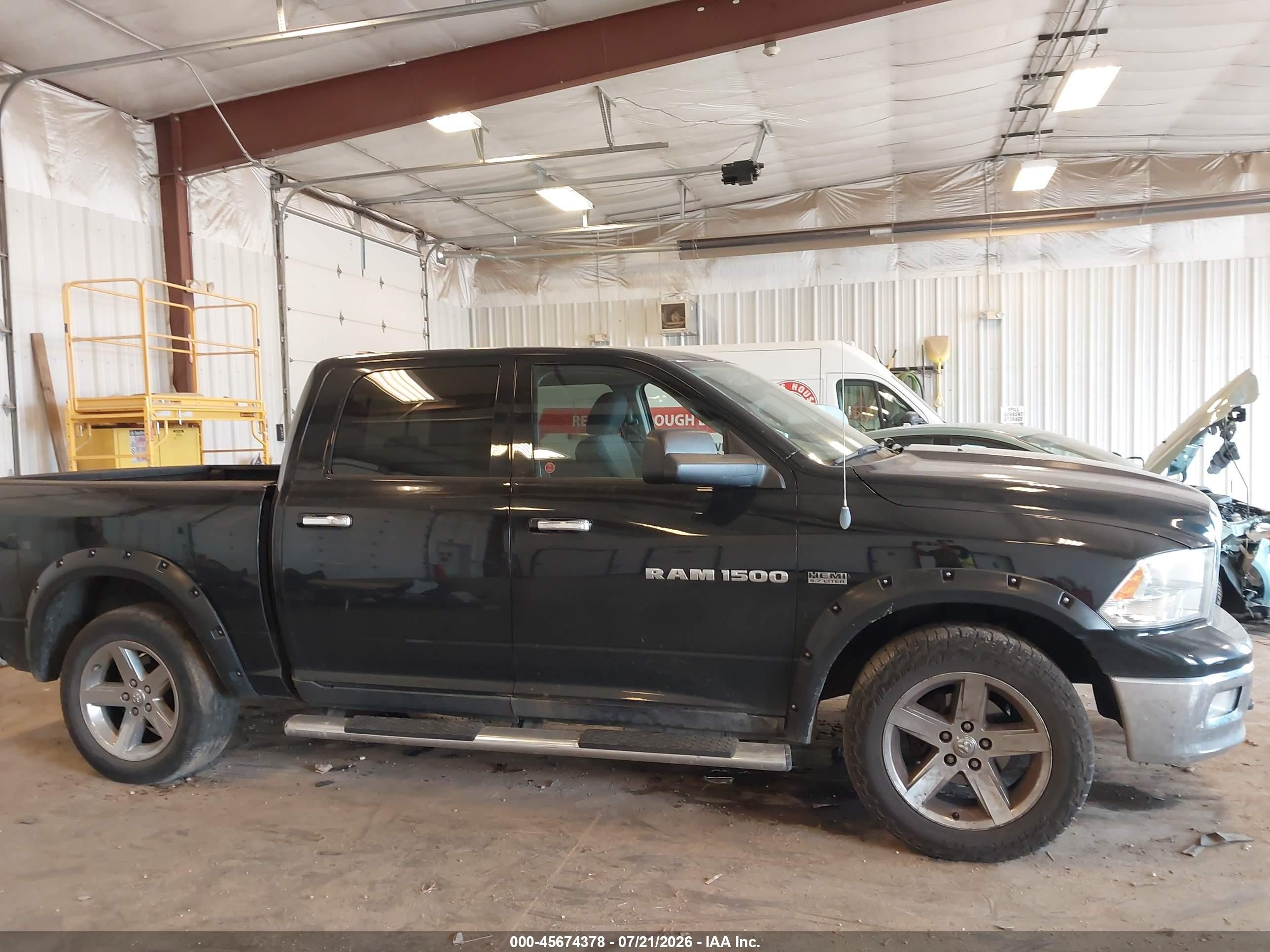 2012 Ram 1500 Big Horn Черный vin: 1C6RD7LT4CS263649