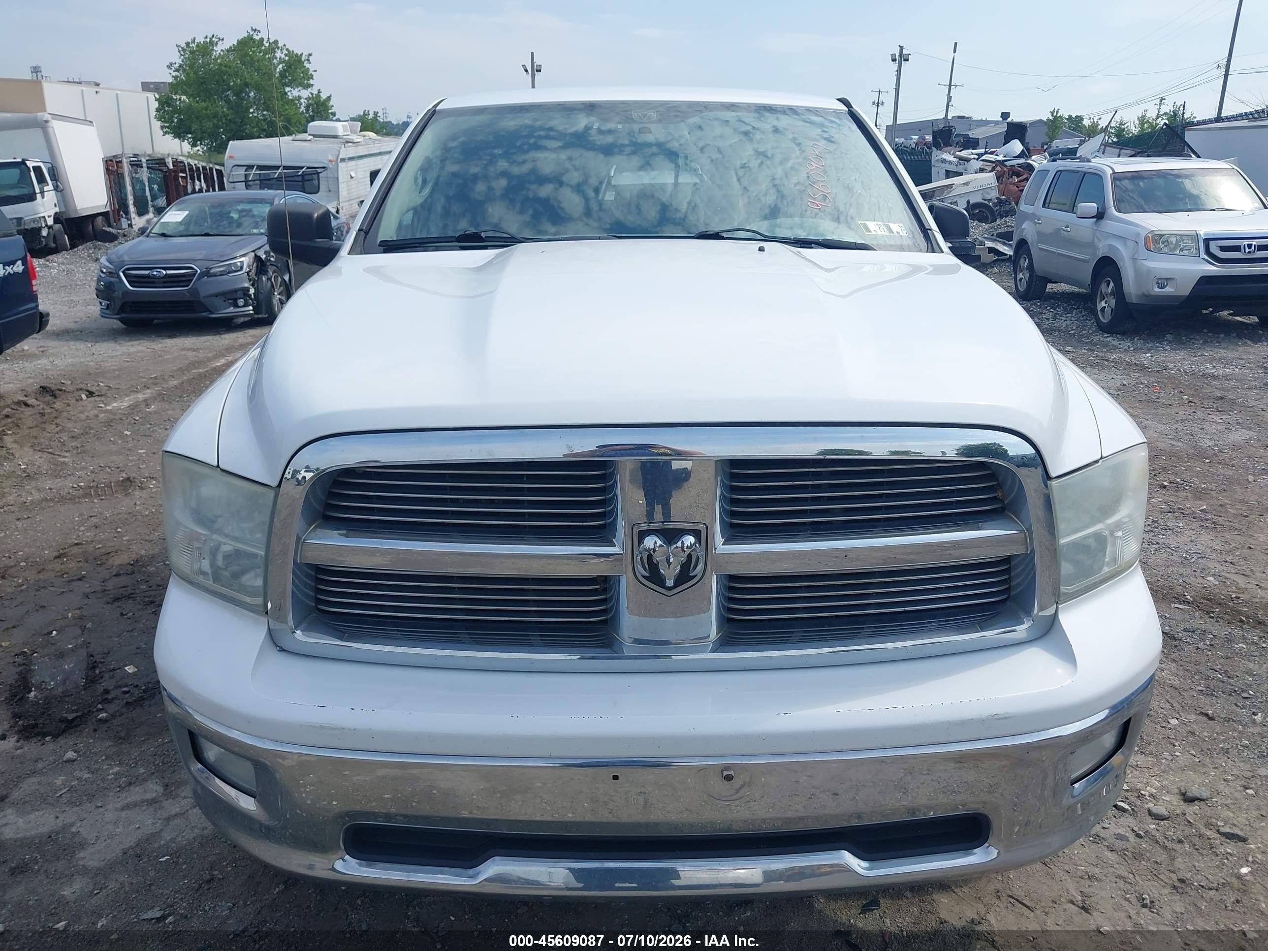 2012 Ram 1500 Big Horn White vin: 1C6RD7LT6CS109878