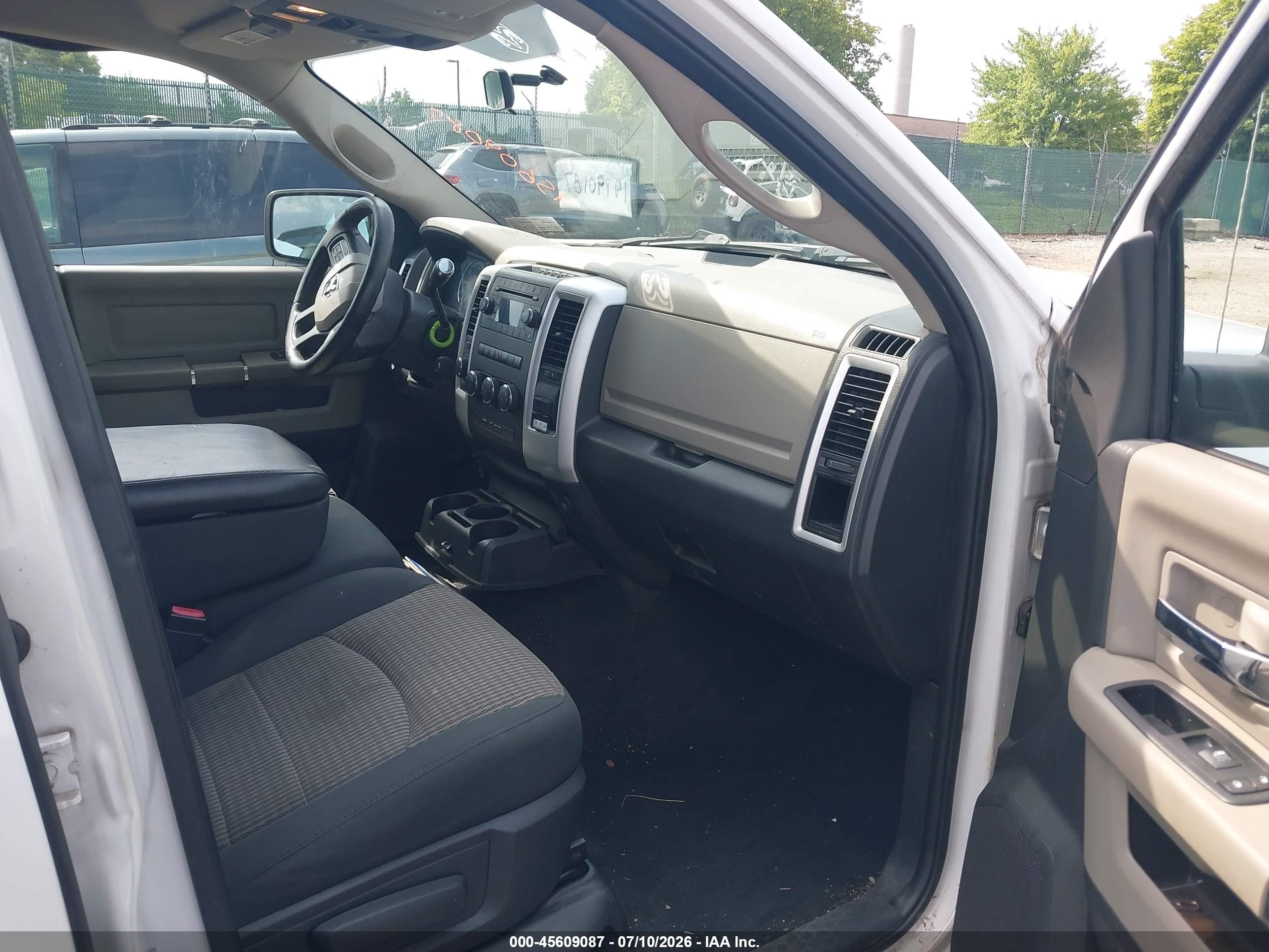 2012 Ram 1500 Big Horn White vin: 1C6RD7LT6CS109878