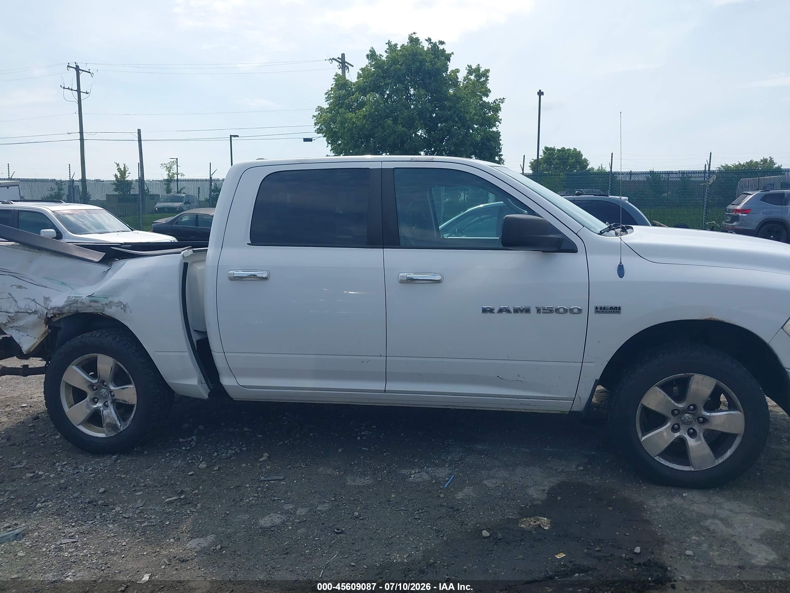 2012 Ram 1500 Big Horn White vin: 1C6RD7LT6CS109878