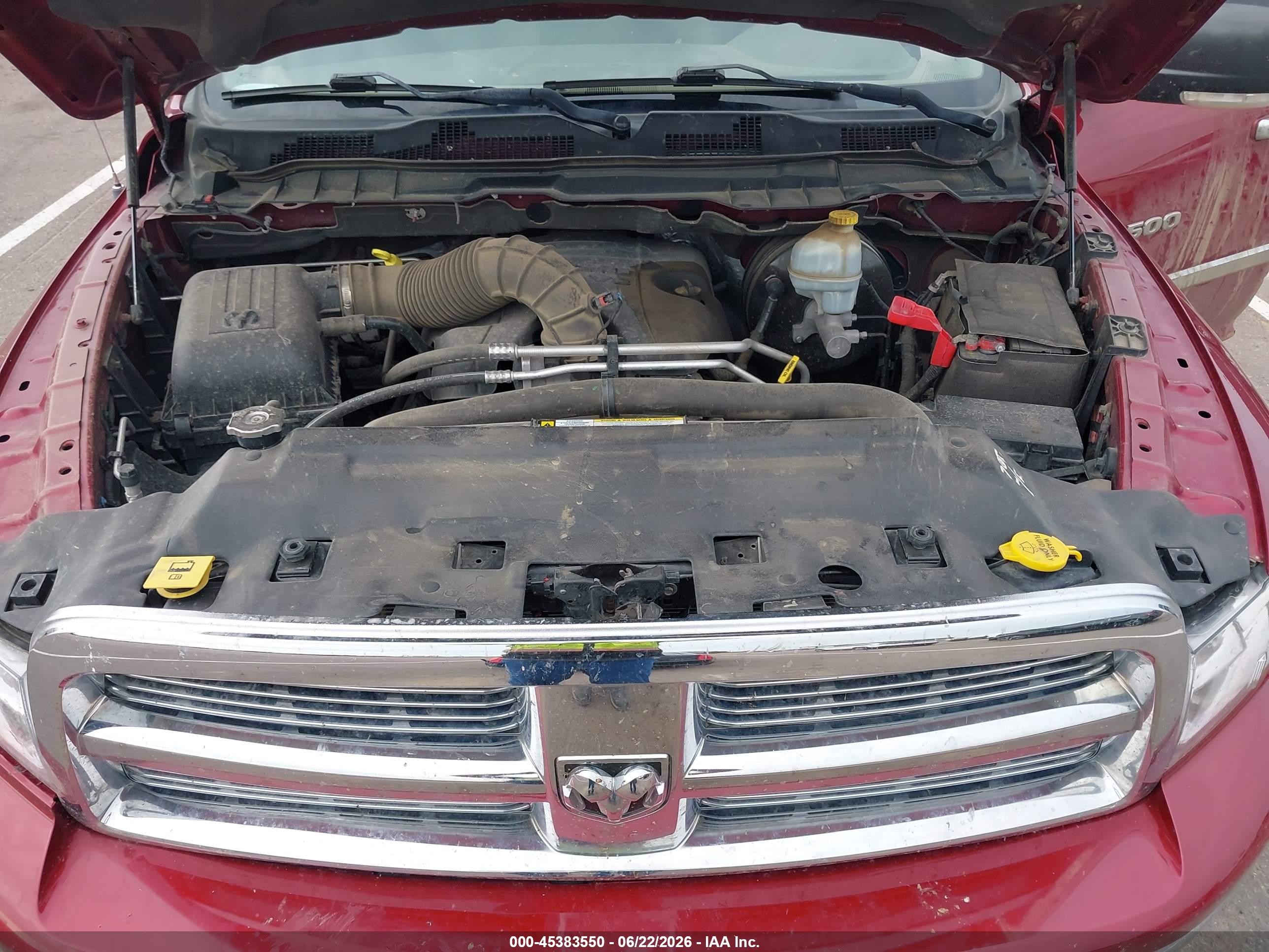 2012 Ram 1500 Slt Red vin: 1C6RD7LT6CS148695