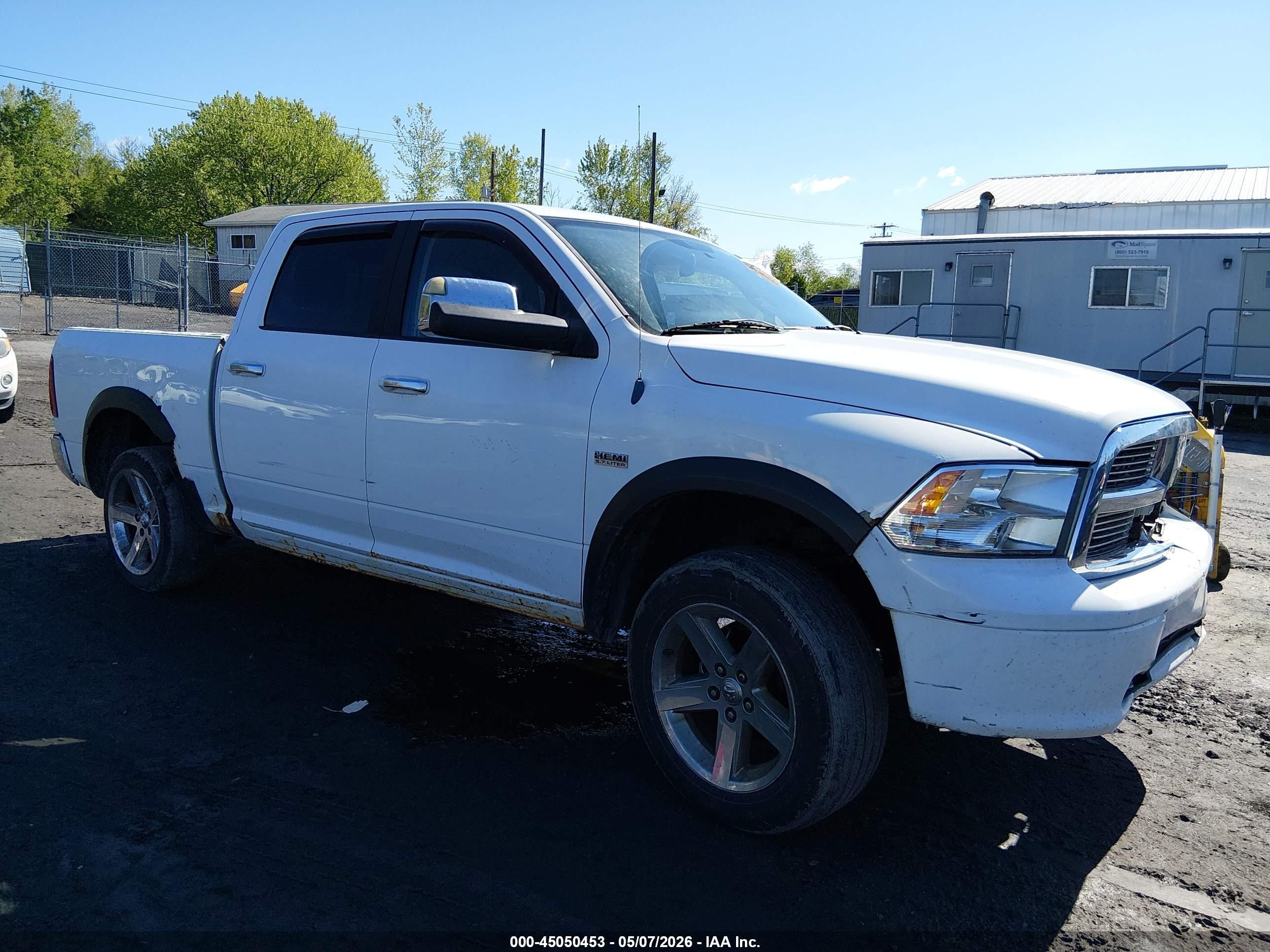 2012 Ram 1500 Slt White vin: 1C6RD7LT6CS171555