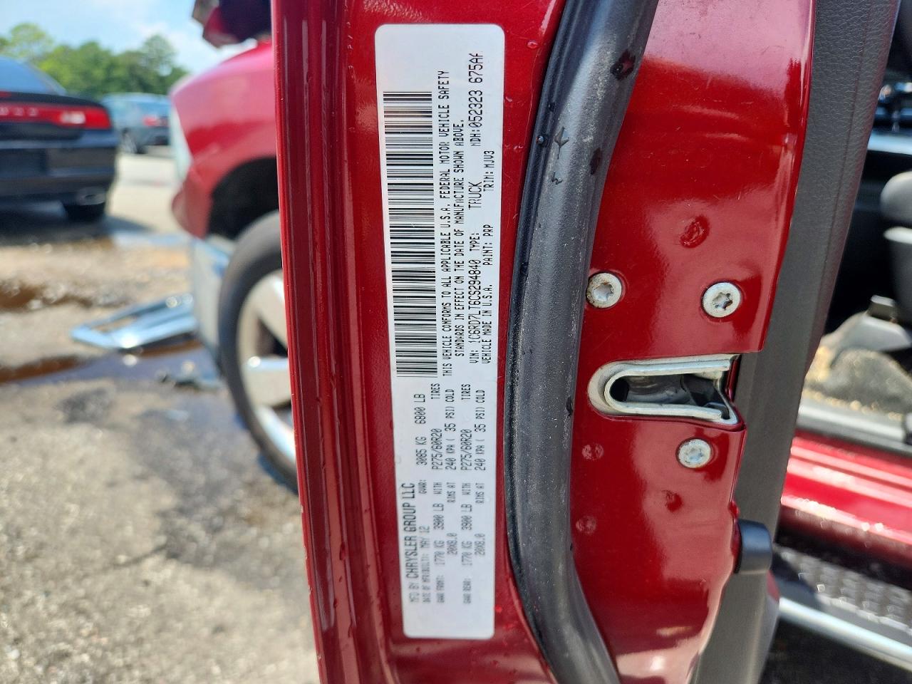 2012 Dodge Ram 1500 Slt Red vin: 1C6RD7LT6CS294840