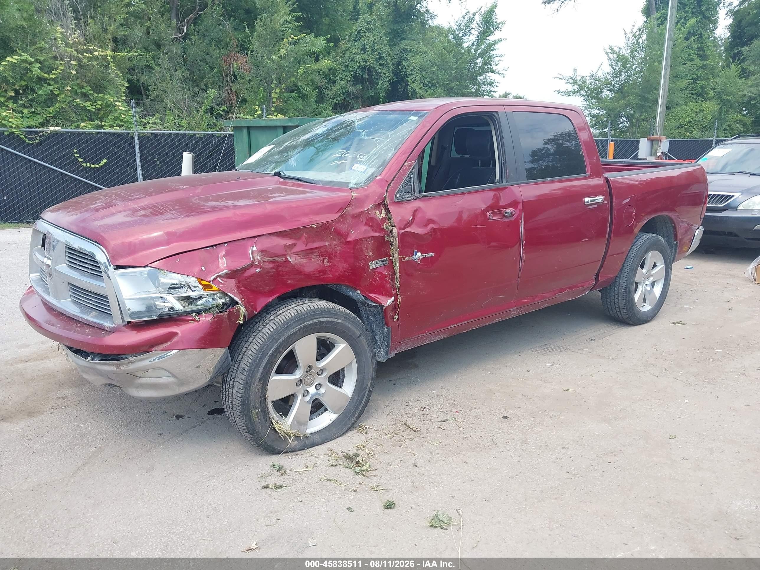 2012 Ram 1500 Slt Темно-бордовый vin: 1C6RD7LT6CS349190