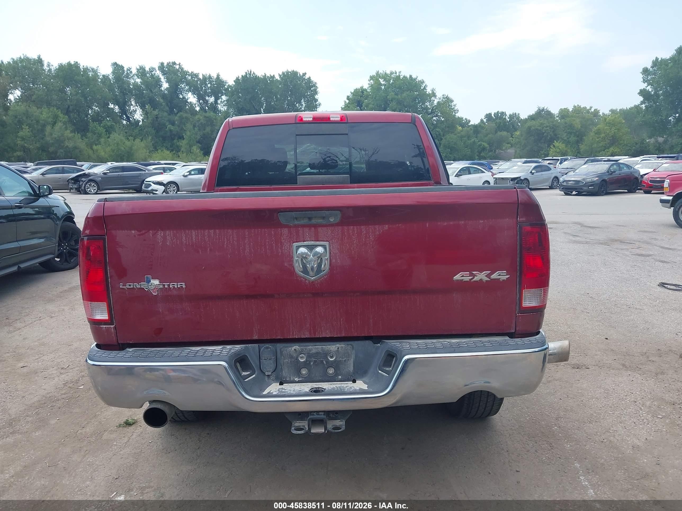 2012 Ram 1500 Slt Темно-бордовый vin: 1C6RD7LT6CS349190