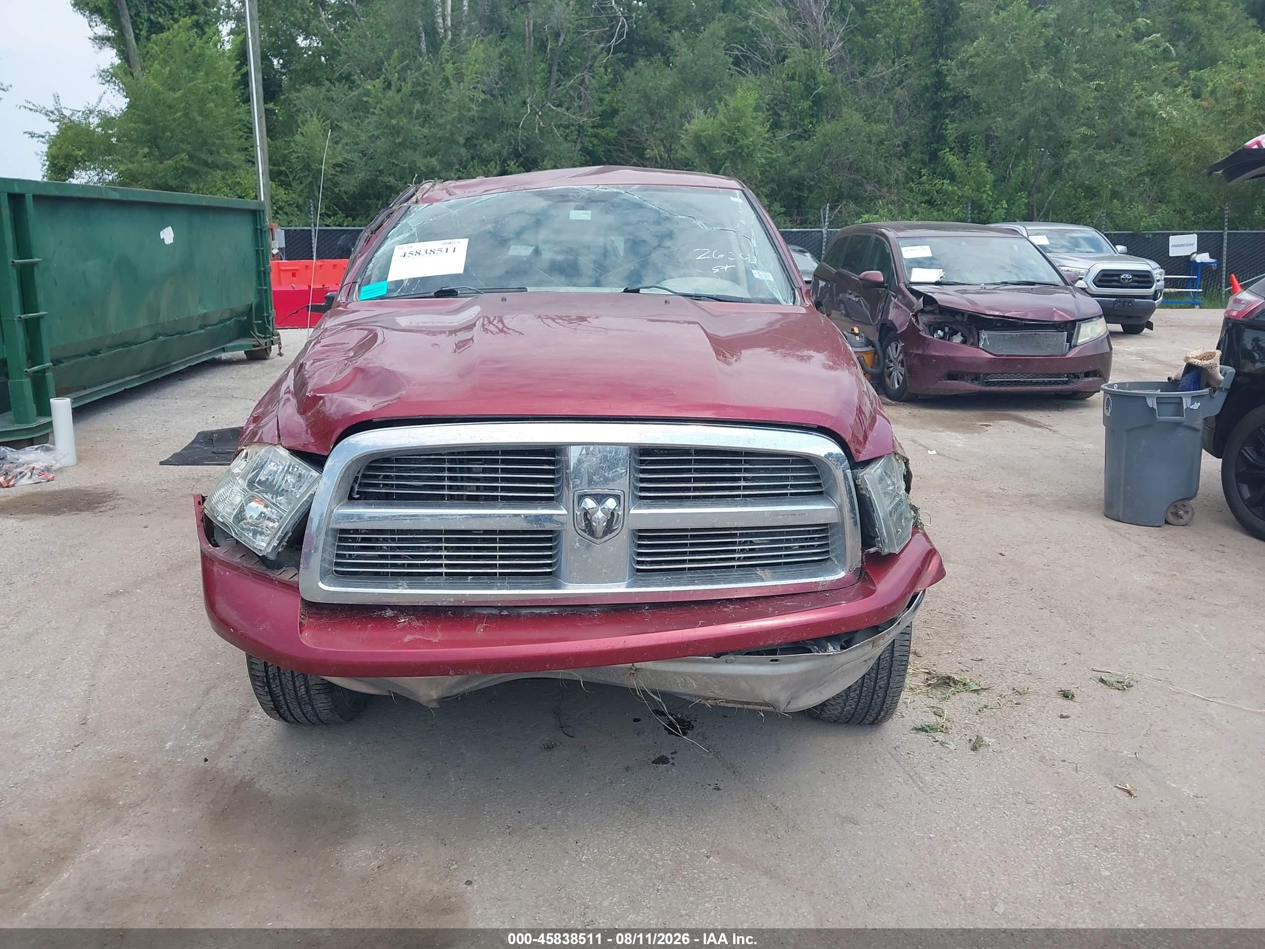 2012 Ram 1500 Slt Темно-бордовый vin: 1C6RD7LT6CS349190