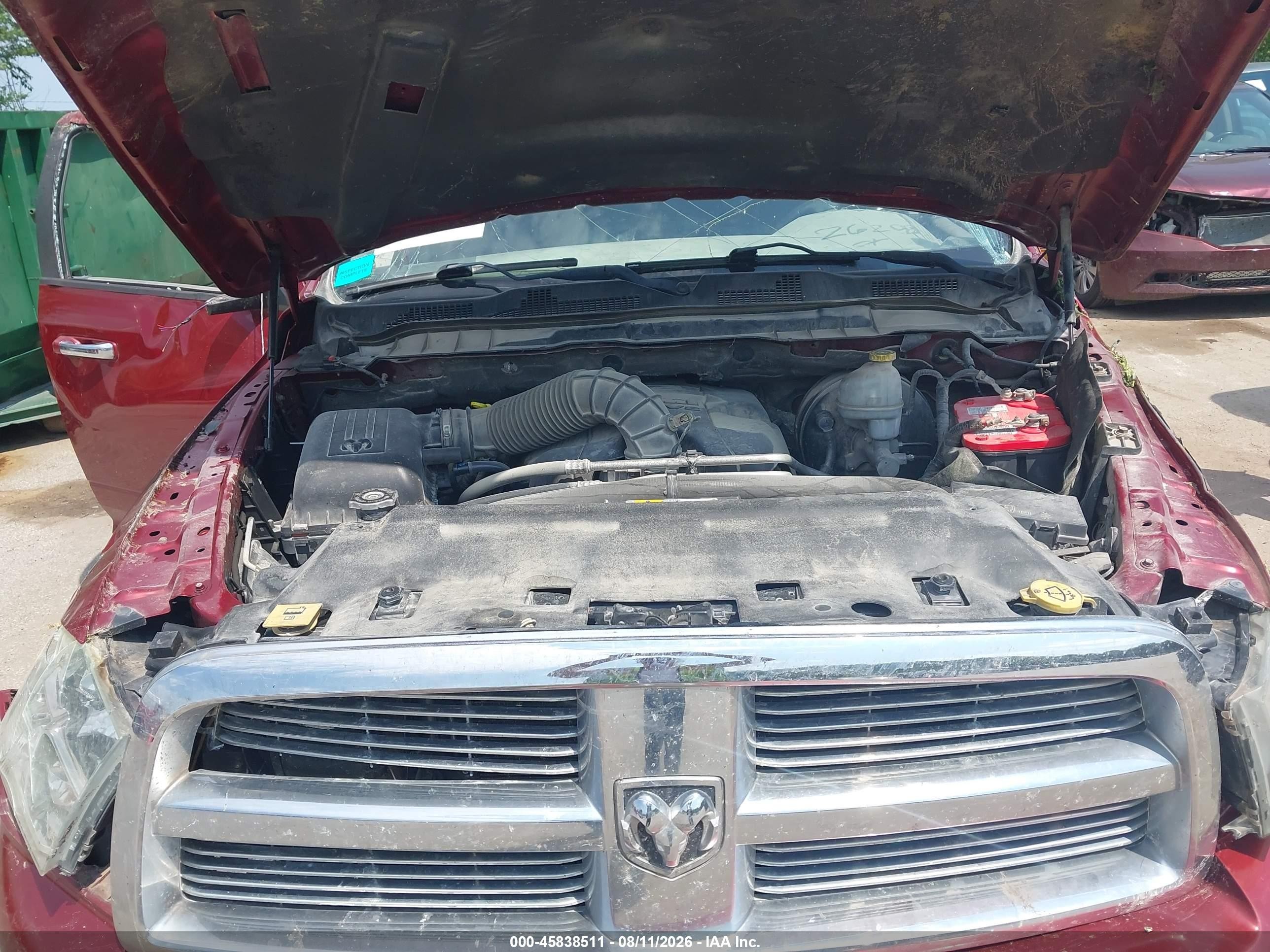 2012 Ram 1500 Slt Темно-бордовый vin: 1C6RD7LT6CS349190