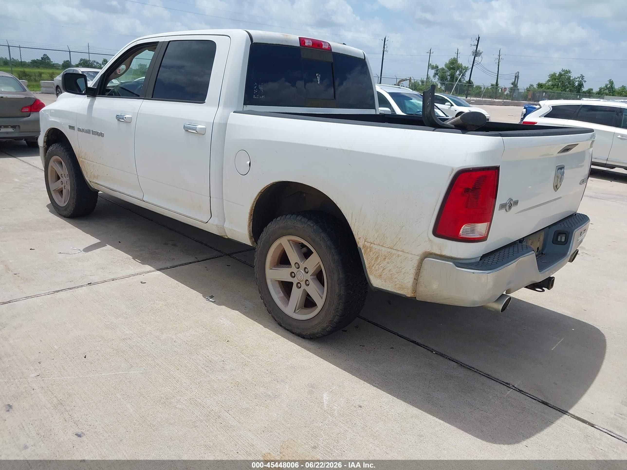 2012 Ram 1500 Lone Star White vin: 1C6RD7LT7CS320815
