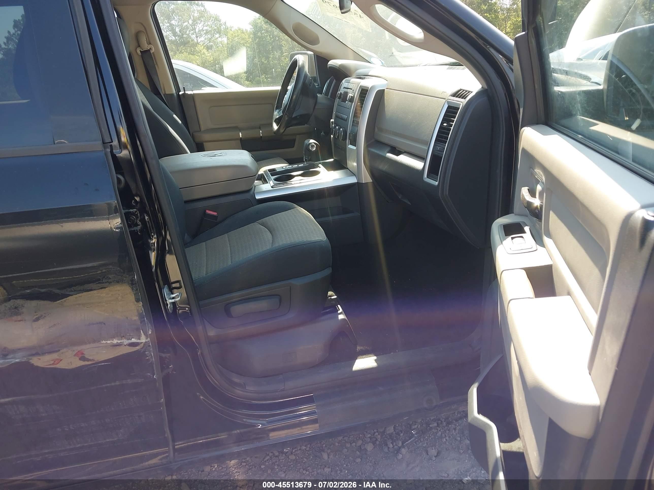 2012 Ram 1500 Big Horn Black vin: 1C6RD7LT8CS184453