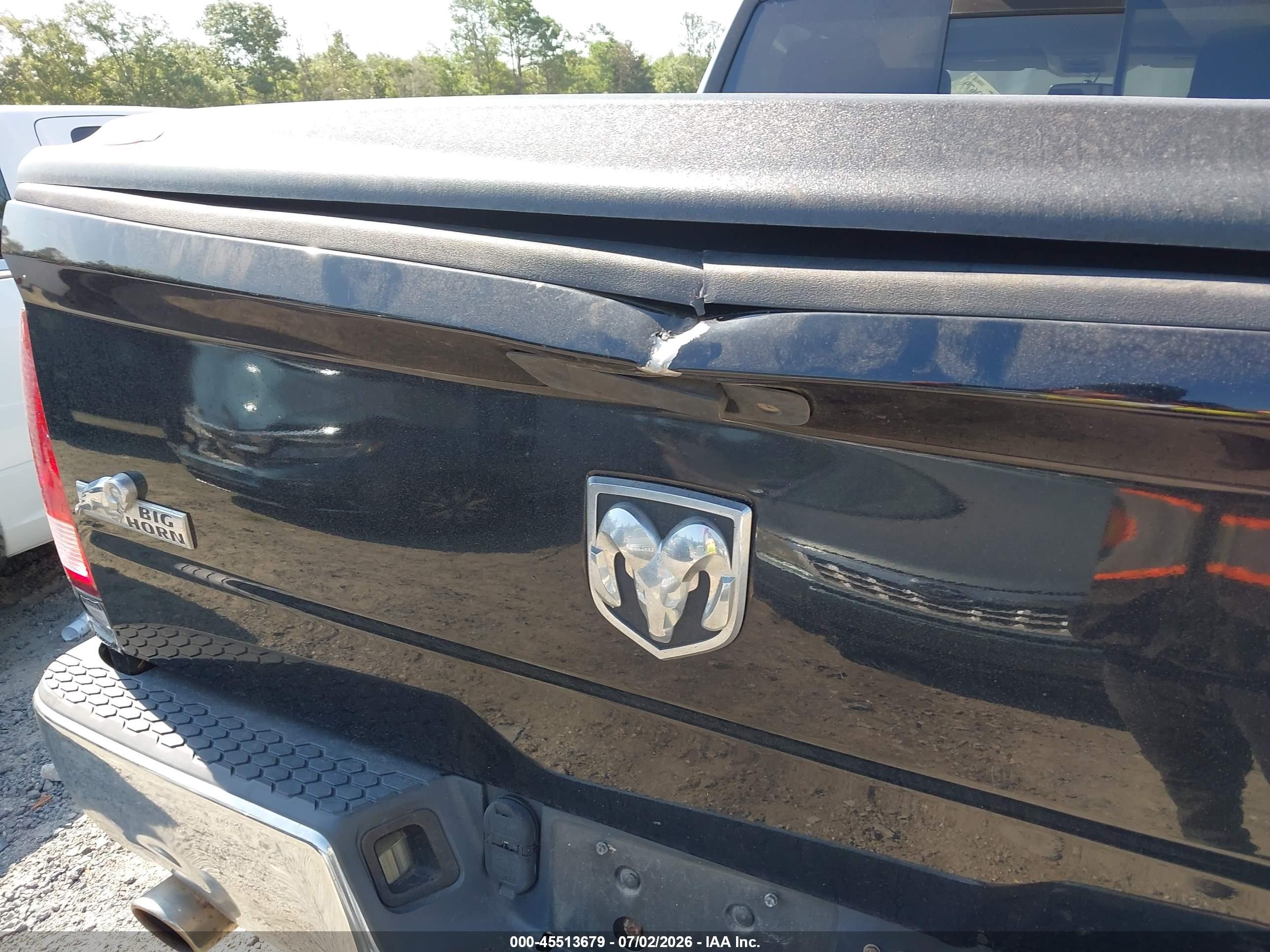 2012 Ram 1500 Big Horn Black vin: 1C6RD7LT8CS184453