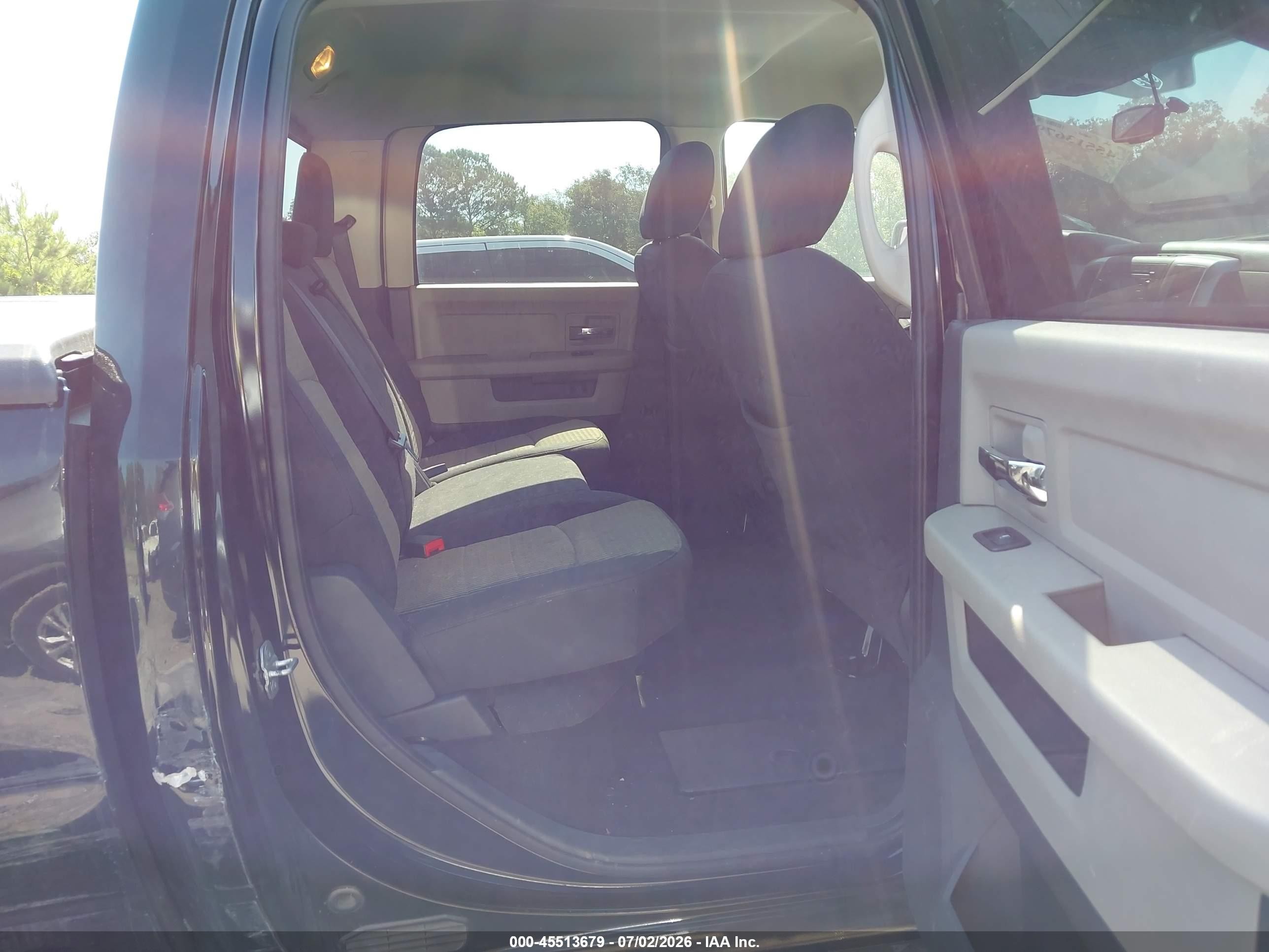 2012 Ram 1500 Big Horn Black vin: 1C6RD7LT8CS184453