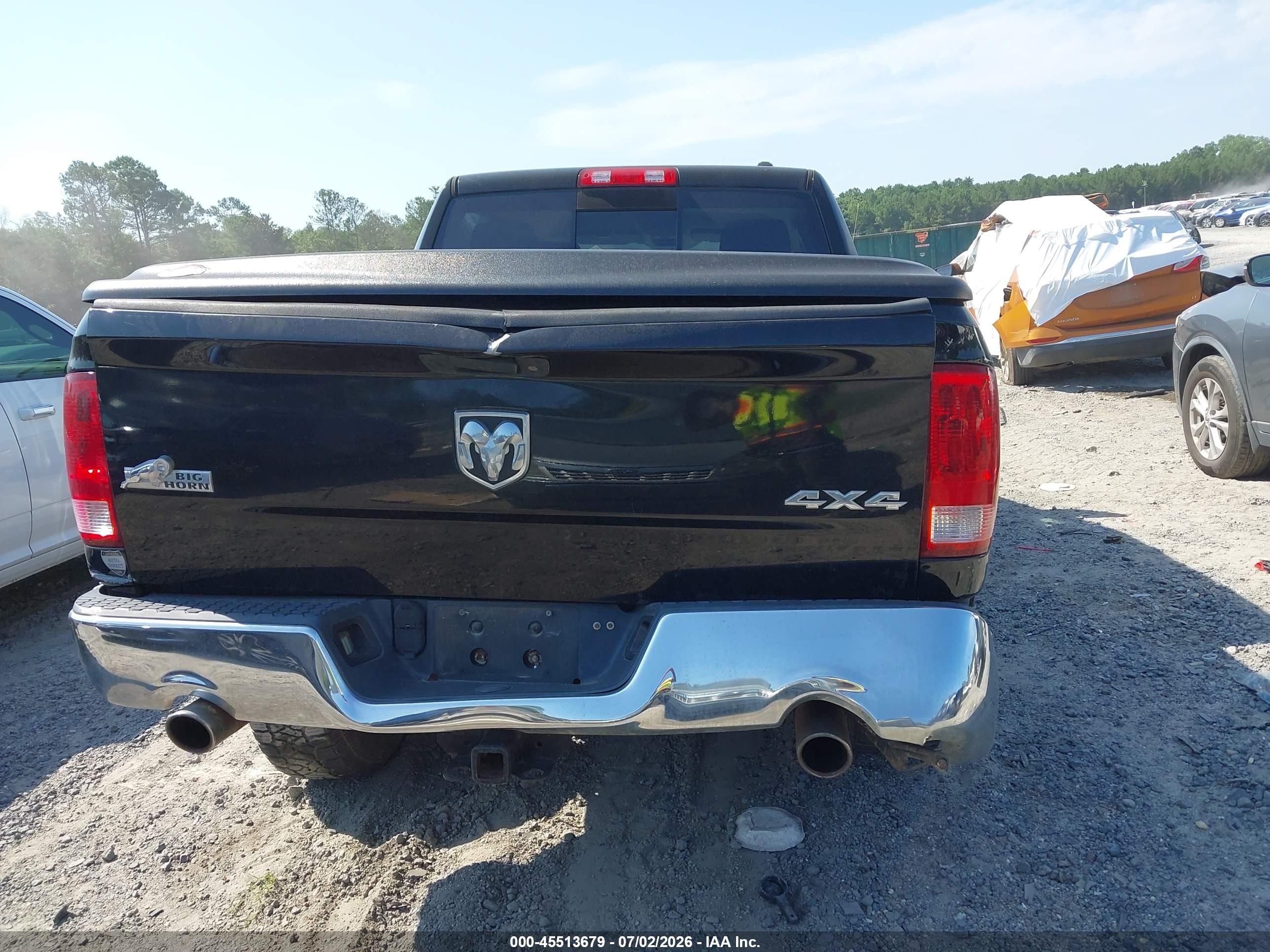 2012 Ram 1500 Big Horn Black vin: 1C6RD7LT8CS184453