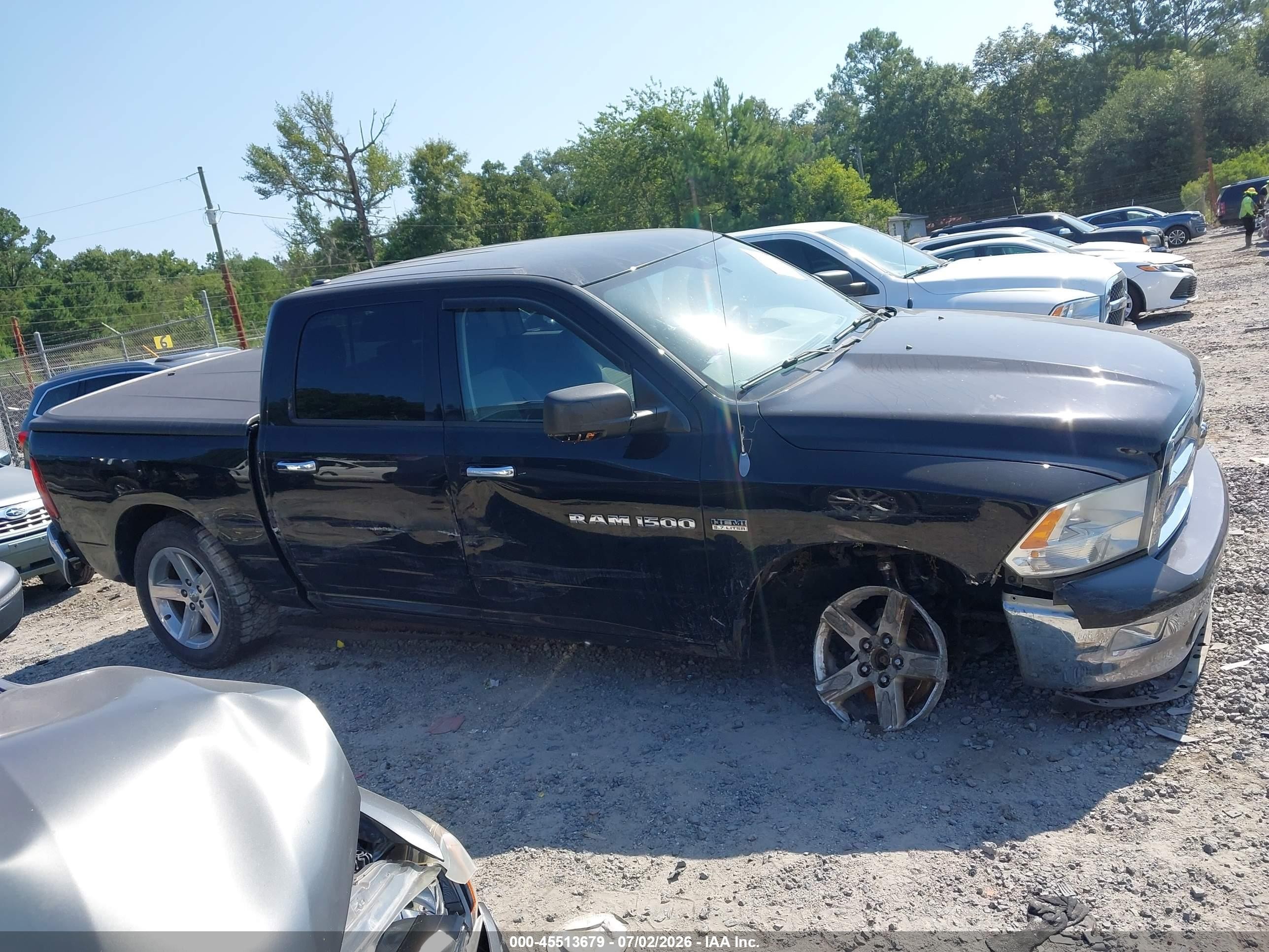 2012 Ram 1500 Big Horn Black vin: 1C6RD7LT8CS184453