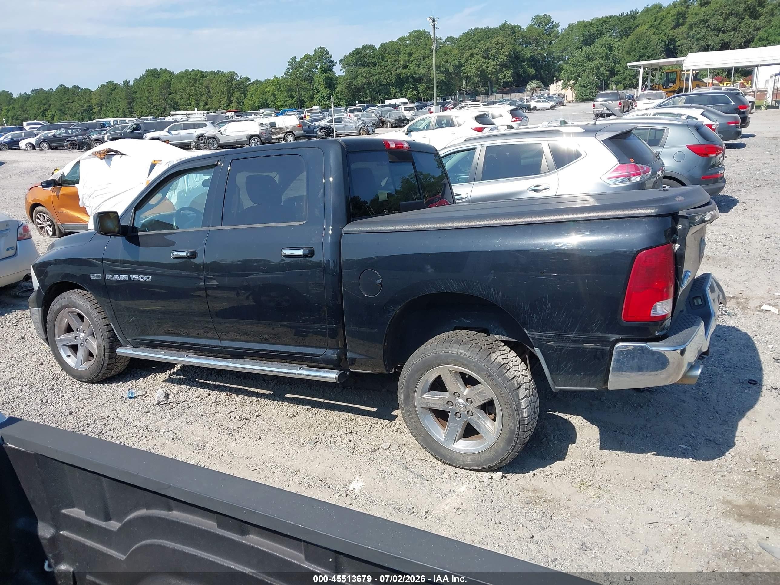 2012 Ram 1500 Big Horn Black vin: 1C6RD7LT8CS184453