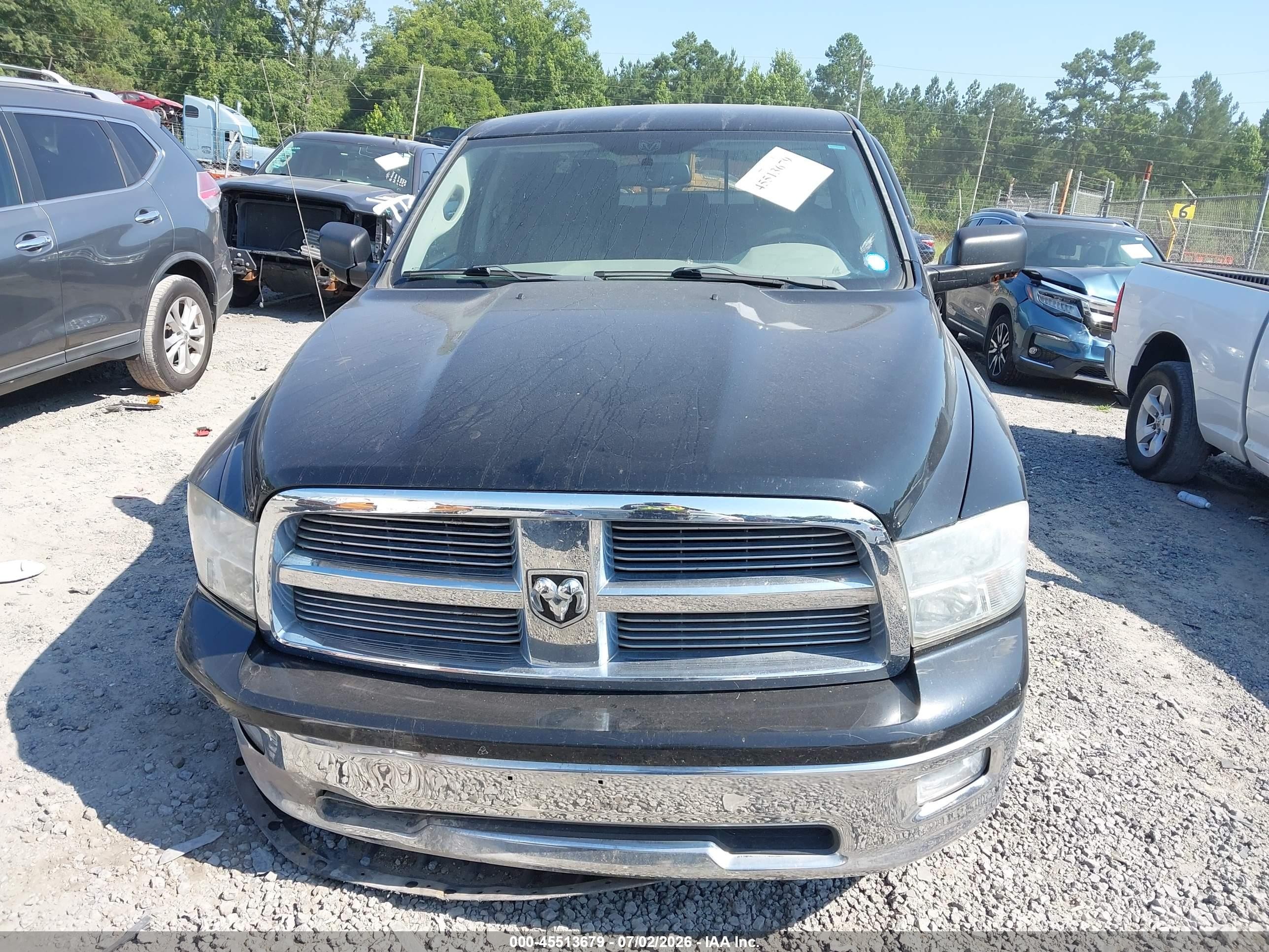 2012 Ram 1500 Big Horn Black vin: 1C6RD7LT8CS184453