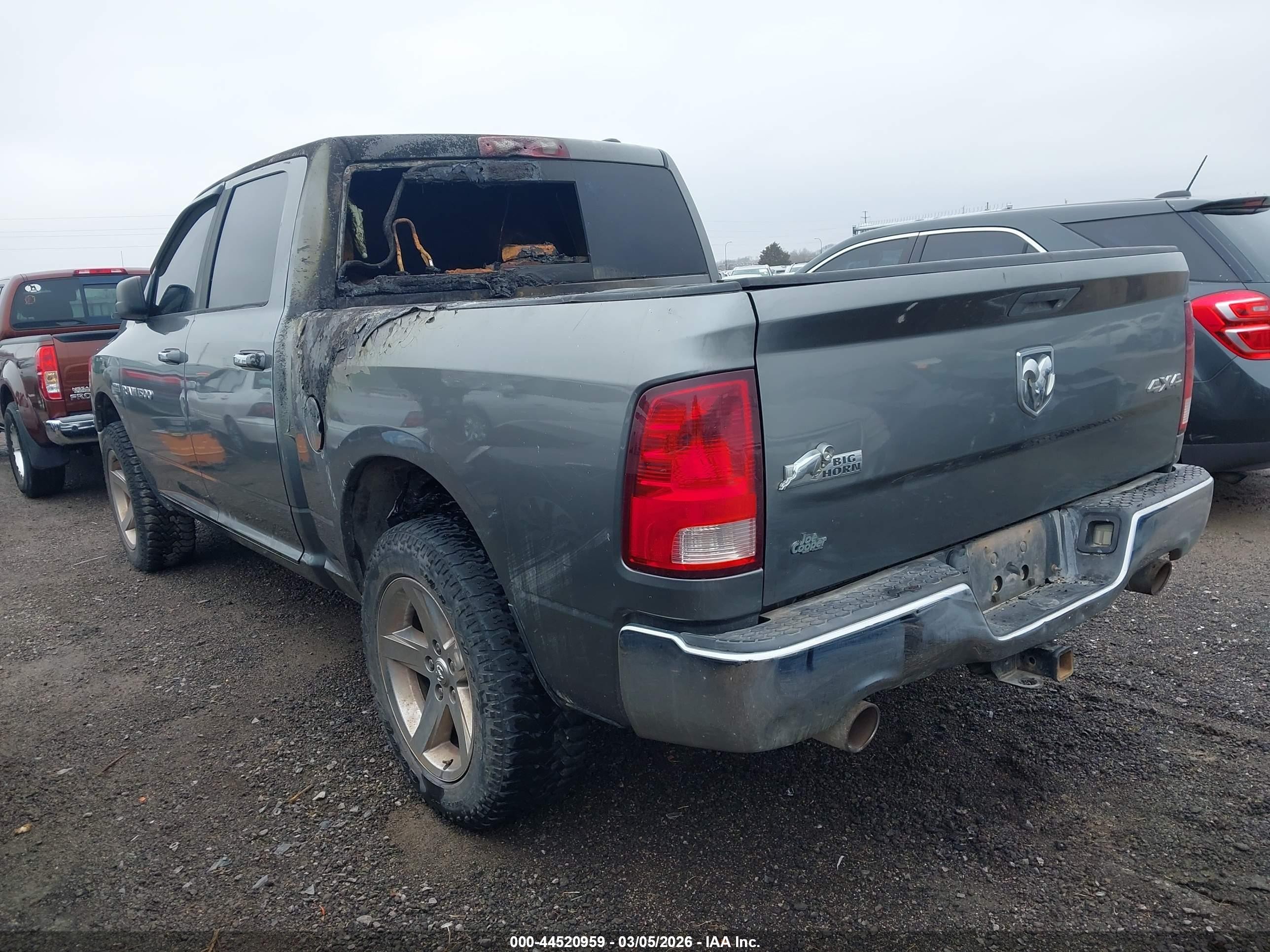 2012 Ram 1500 Slt Gray vin: 1C6RD7LT9CS320444