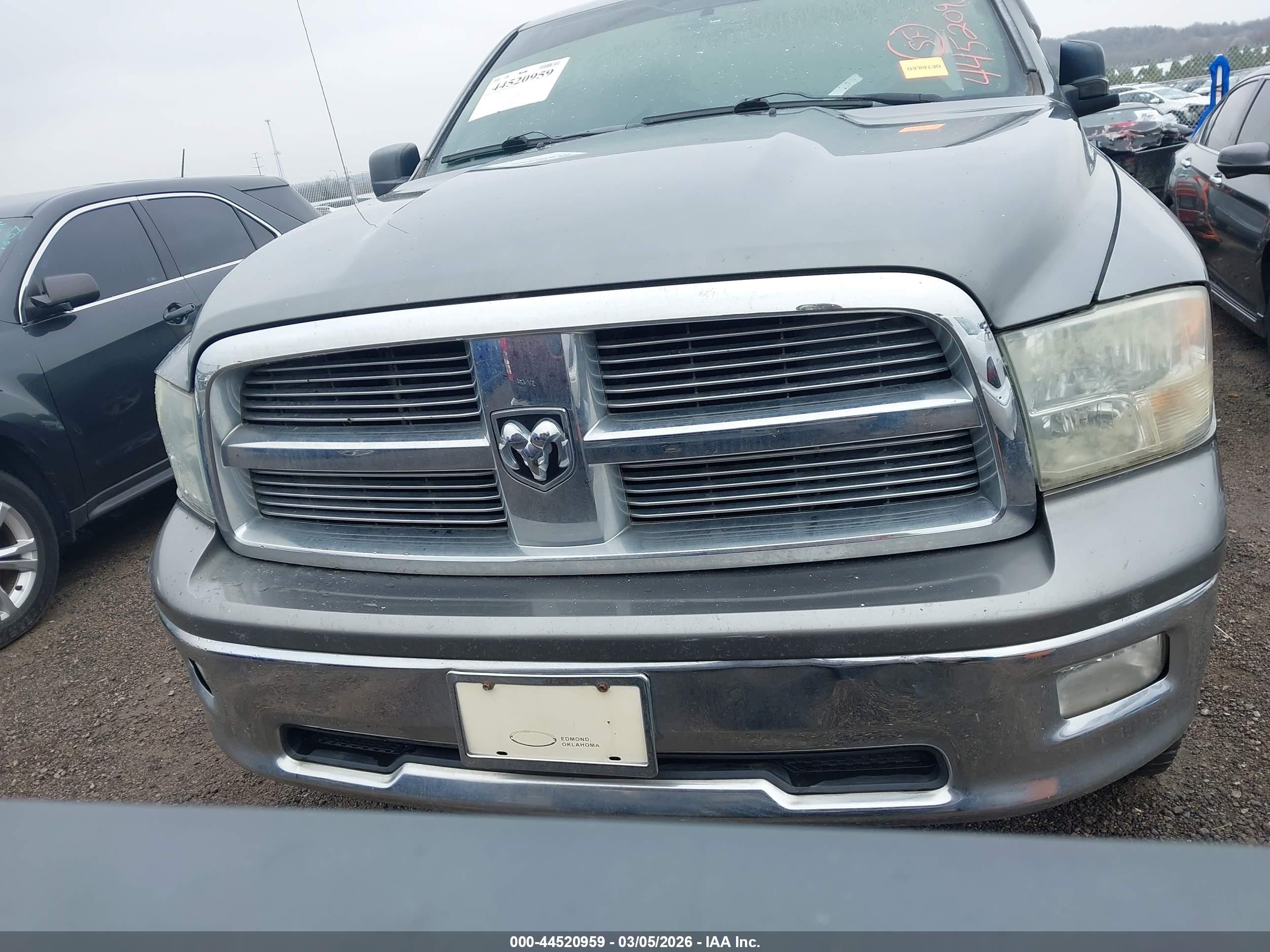 2012 Ram 1500 Slt Gray vin: 1C6RD7LT9CS320444