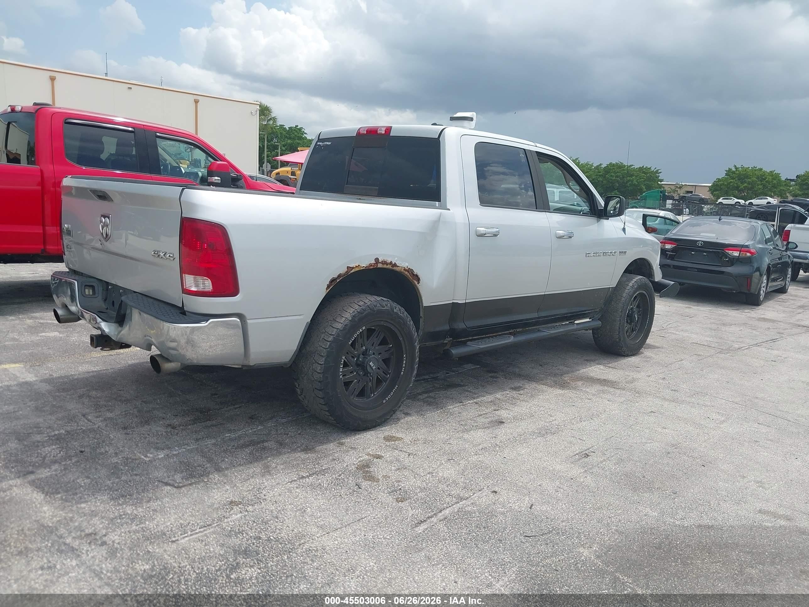 2012 Ram 1500 Slt Silver vin: 1C6RD7LTXCS107518