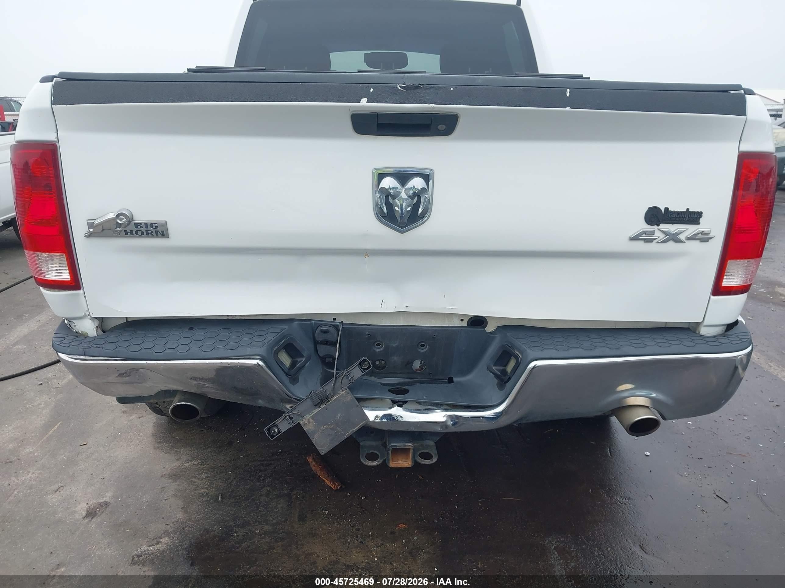 2012 Ram 1500 Big Horn Белый vin: 1C6RD7LTXCS107650